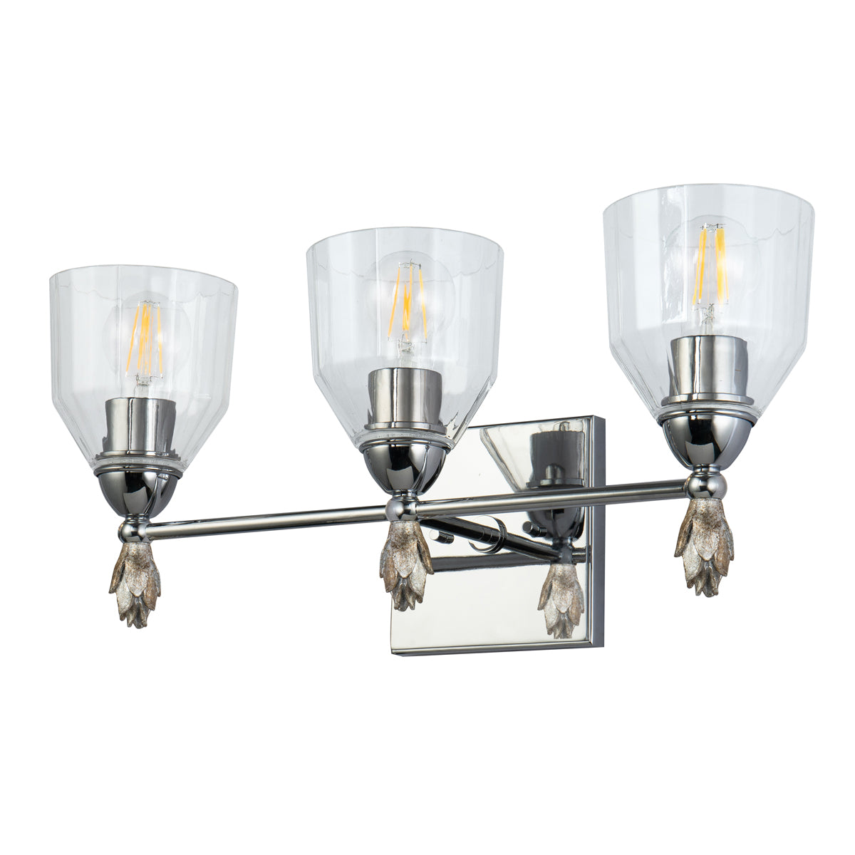 Gilded Nola Felice 3 Light koupelnové svítídlo sklo