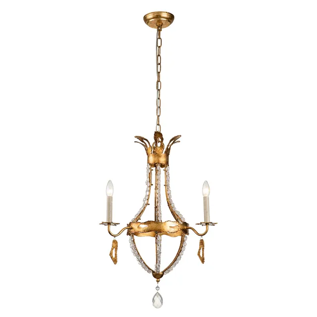 Gilded Nola Monteleone 3 Light lustr tříramenný