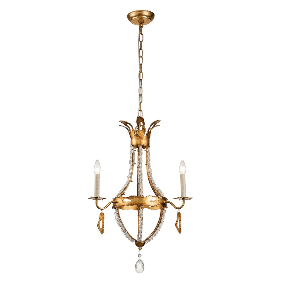 Gilded Nola Monteleone 3 Light lustr tříramenný