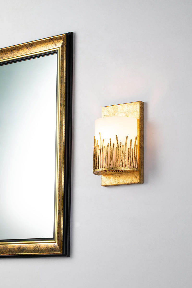 Gilded Nola Sawgrass 1 Light Wall Sconce In Distressed Gold nástěnné