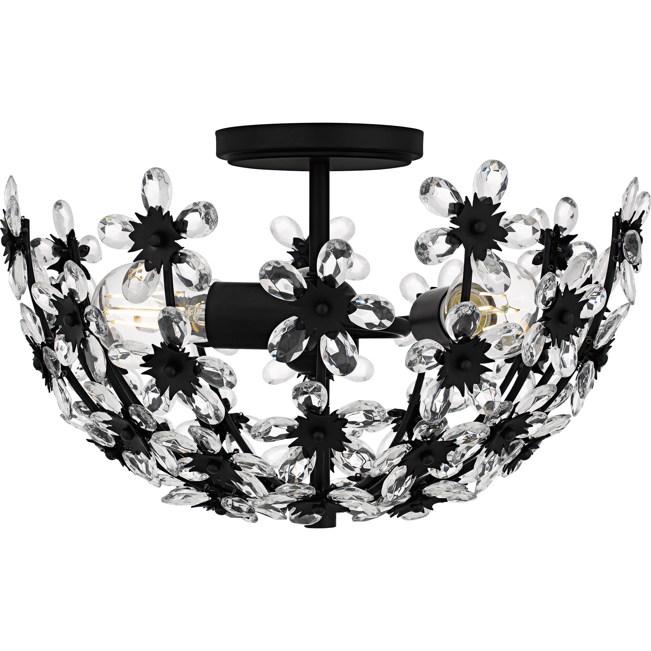 Quoizel Rosemary Semi-Flush stropní svítidlo křišťálové