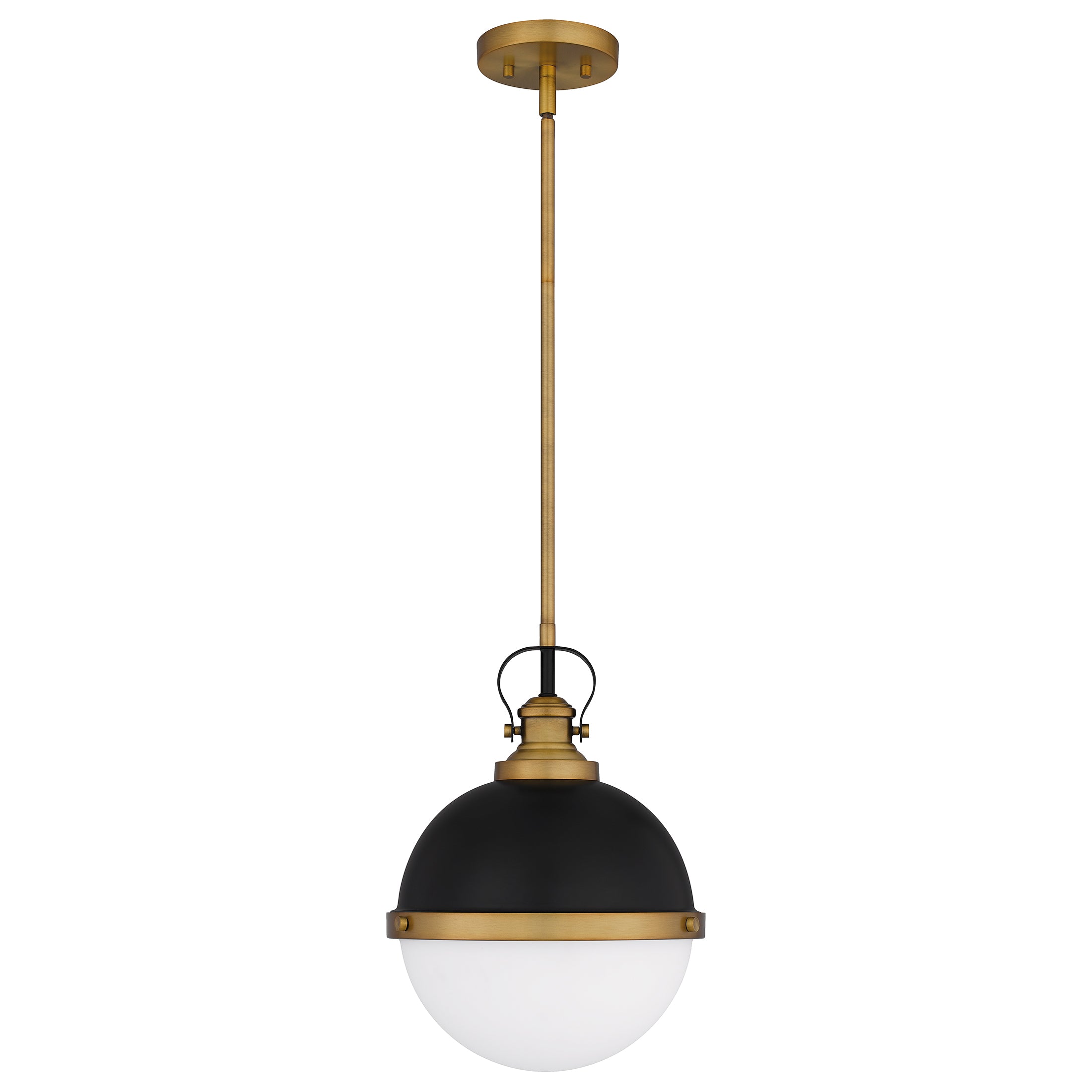 Quoizel Sullivan závěsné svítidlo matte black sklo