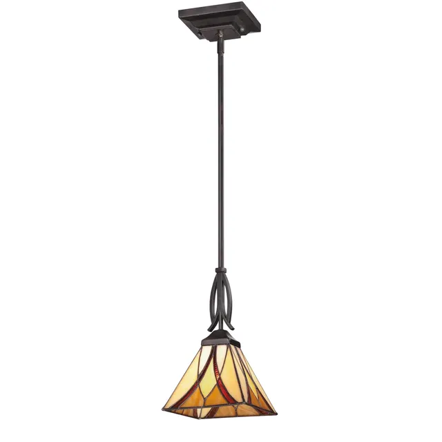 Quoizel Asheville Mini Pendant závěsné světlo bronz tiffany