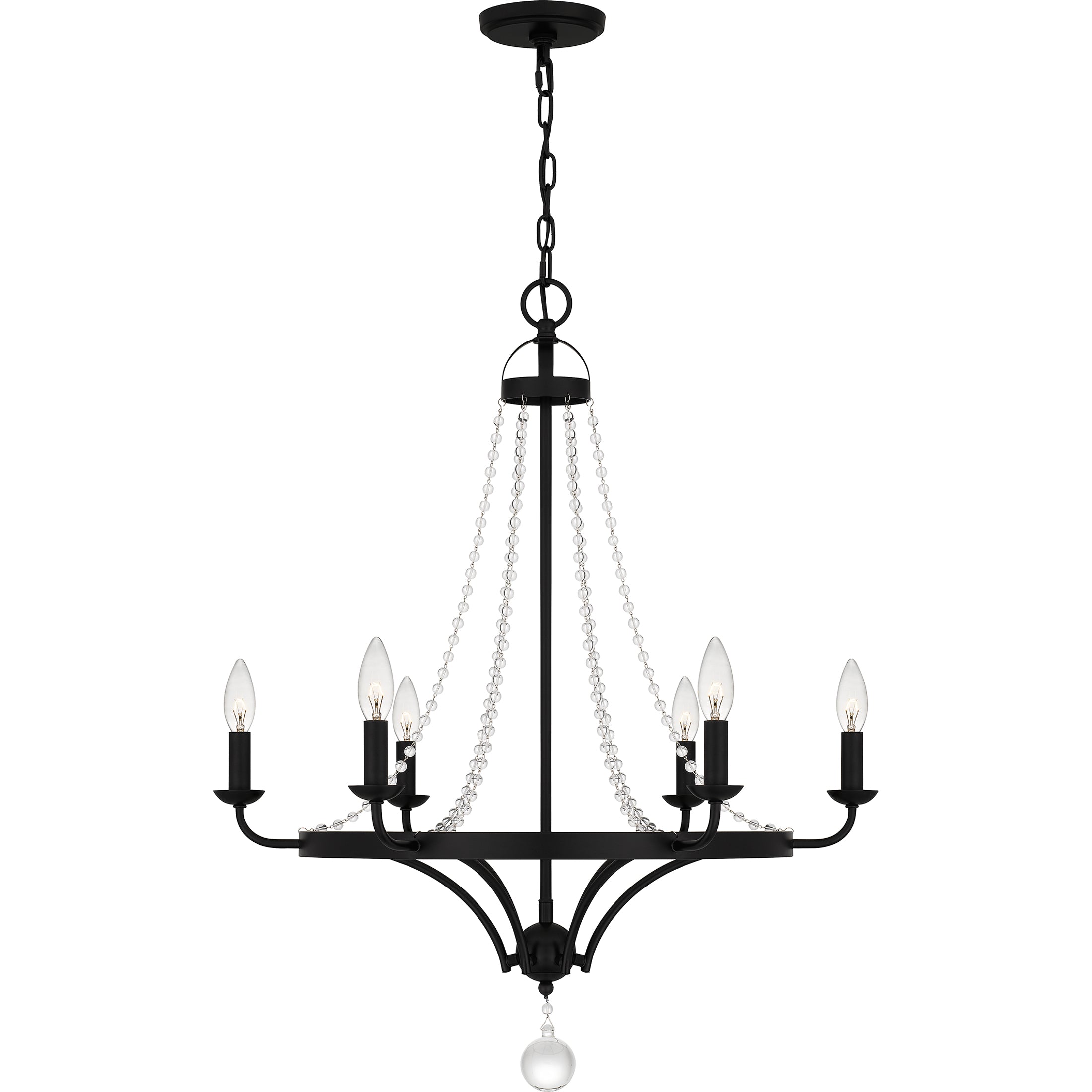 Quoizel Adelaide lustr Matte Black 9 světel