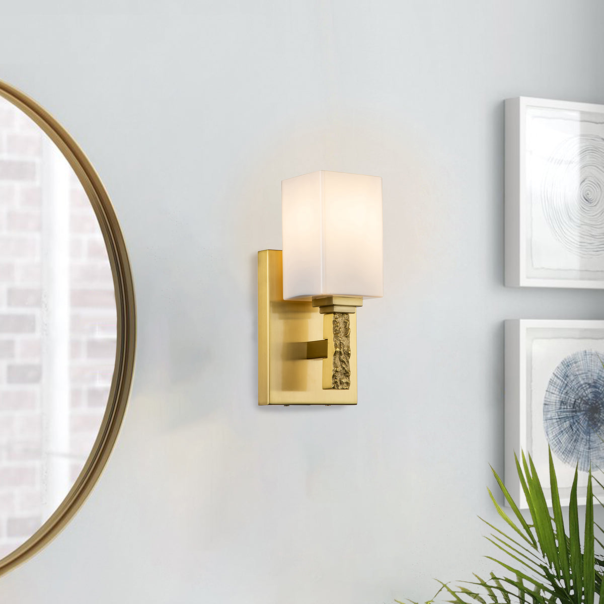 Gilded Nola Jack 1 Light koupelnové svítídlo mosaz