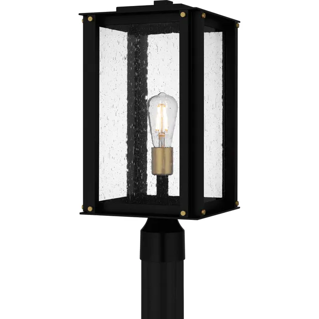 Quoizel Robbins Post Light sloupová lampa černá seedy