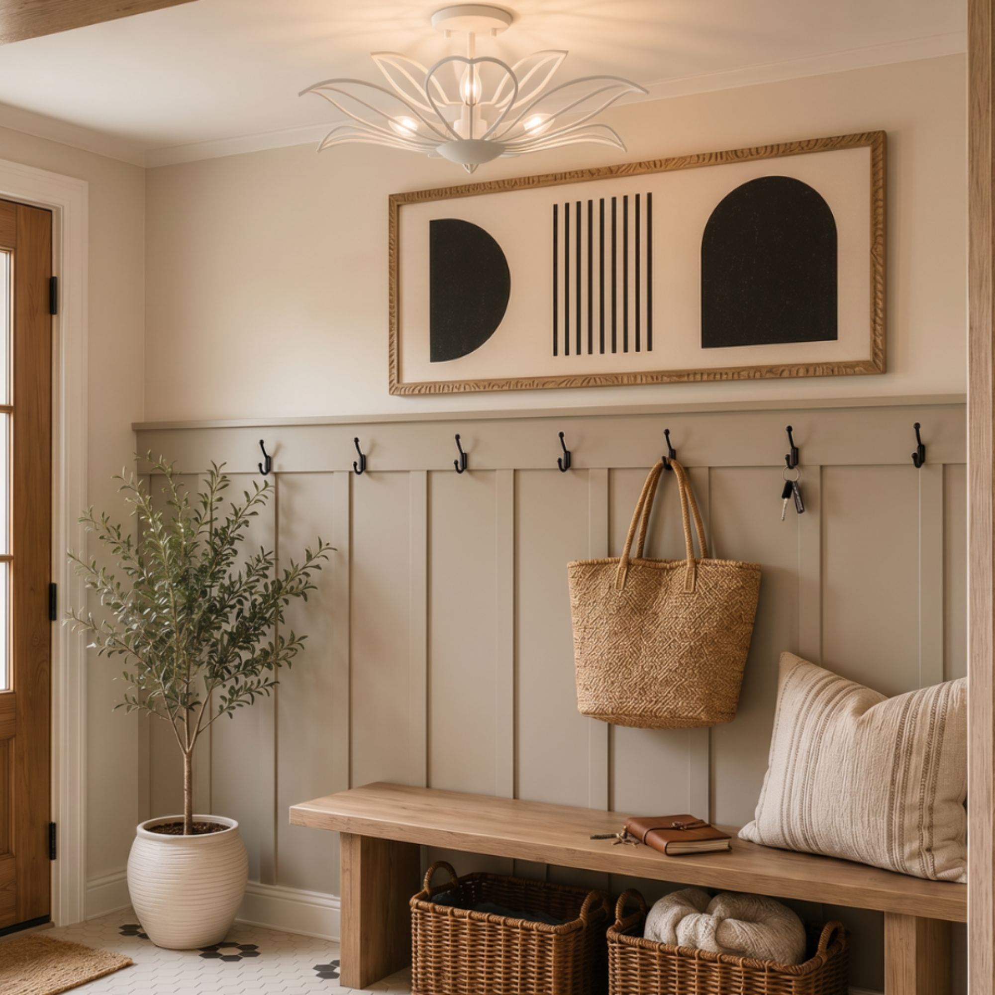 Quoizel Tallulah Semi-Flush stropní svítidlo sand white květina