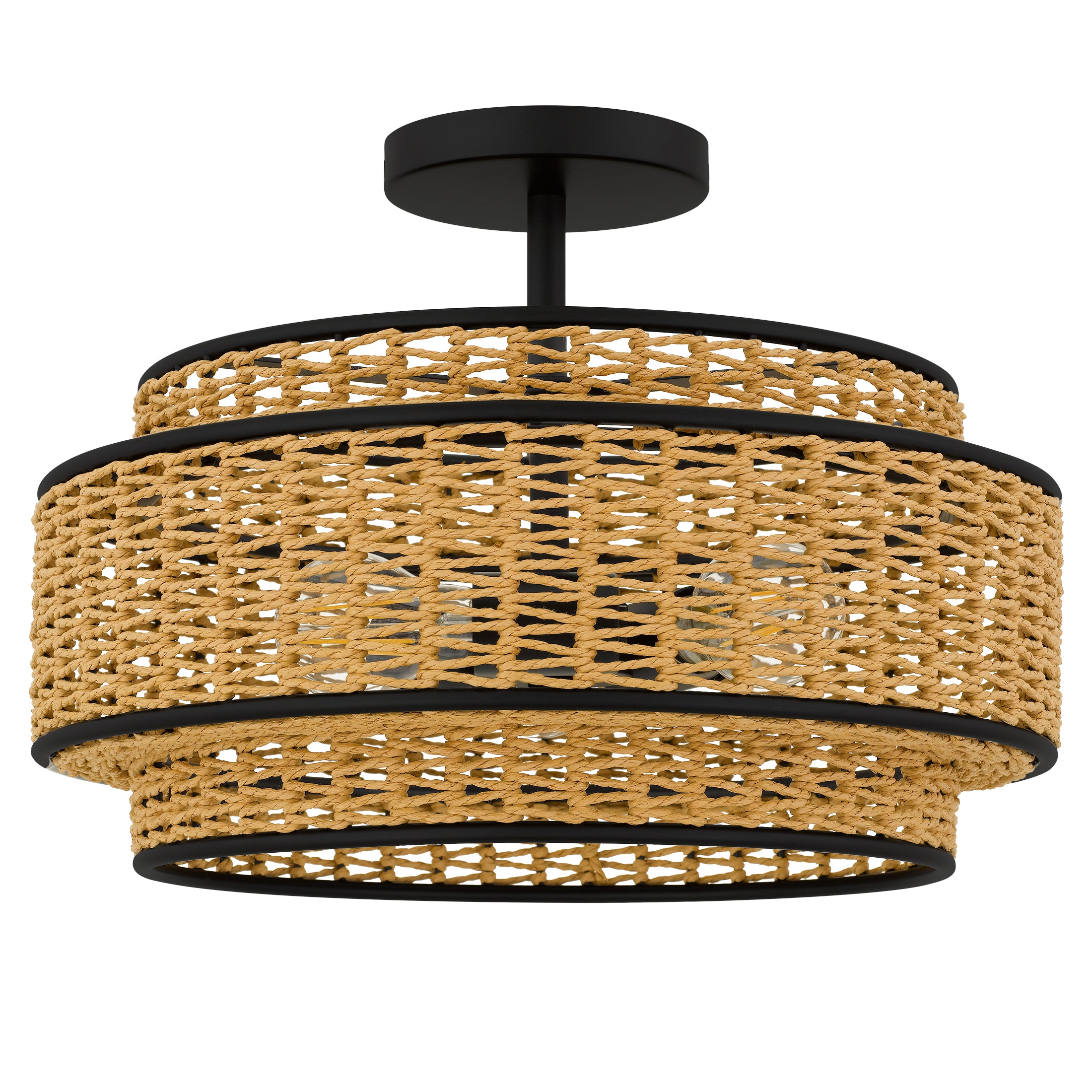 Quoizel Teton Semi-Flush Mount stropní svítidlo černá 40 cm