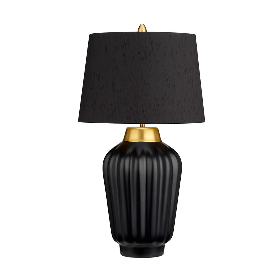 Gilded Nola Bexley stolní lampa černá keramika