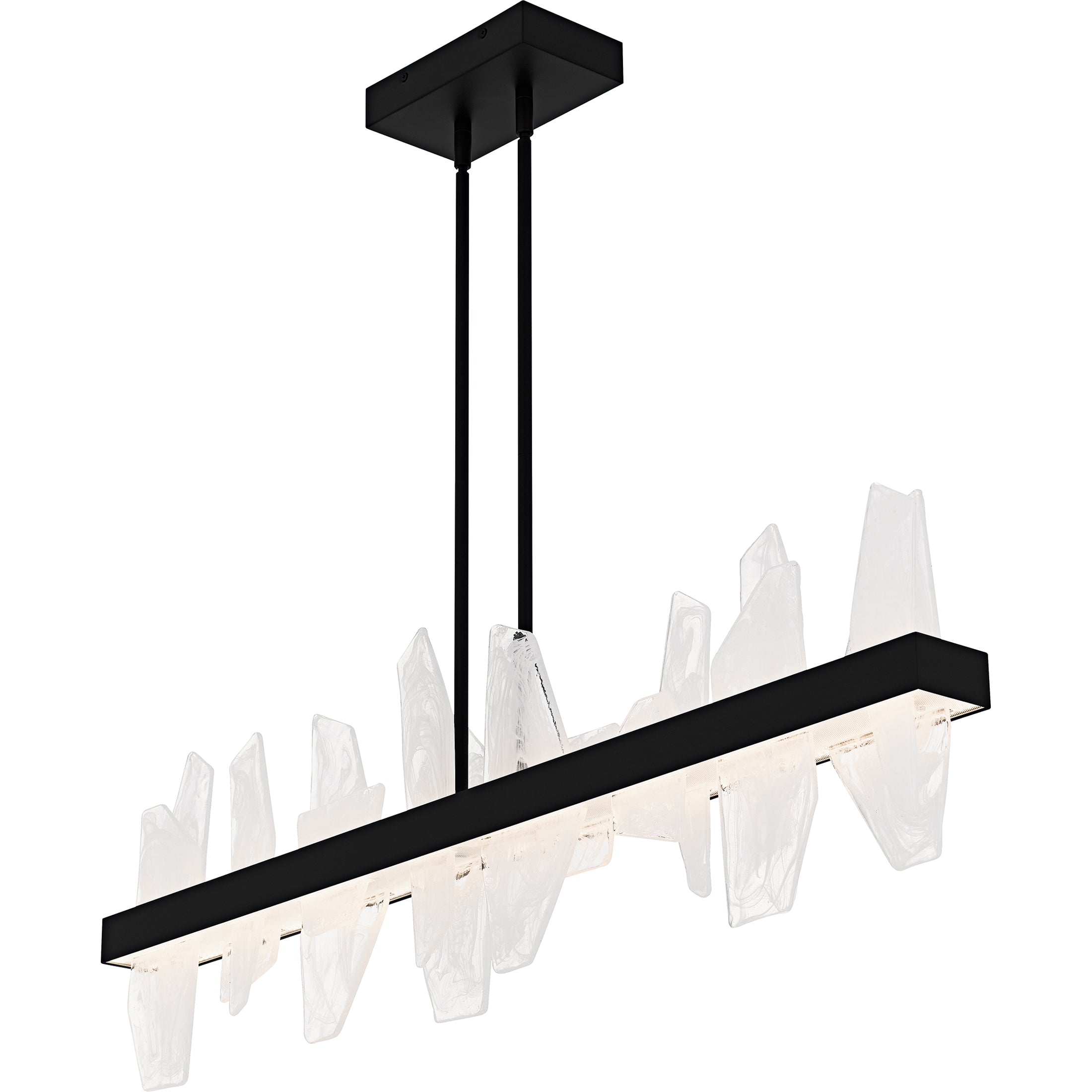 Quoizel Aurelia Island Light lustr soft gold se sklem