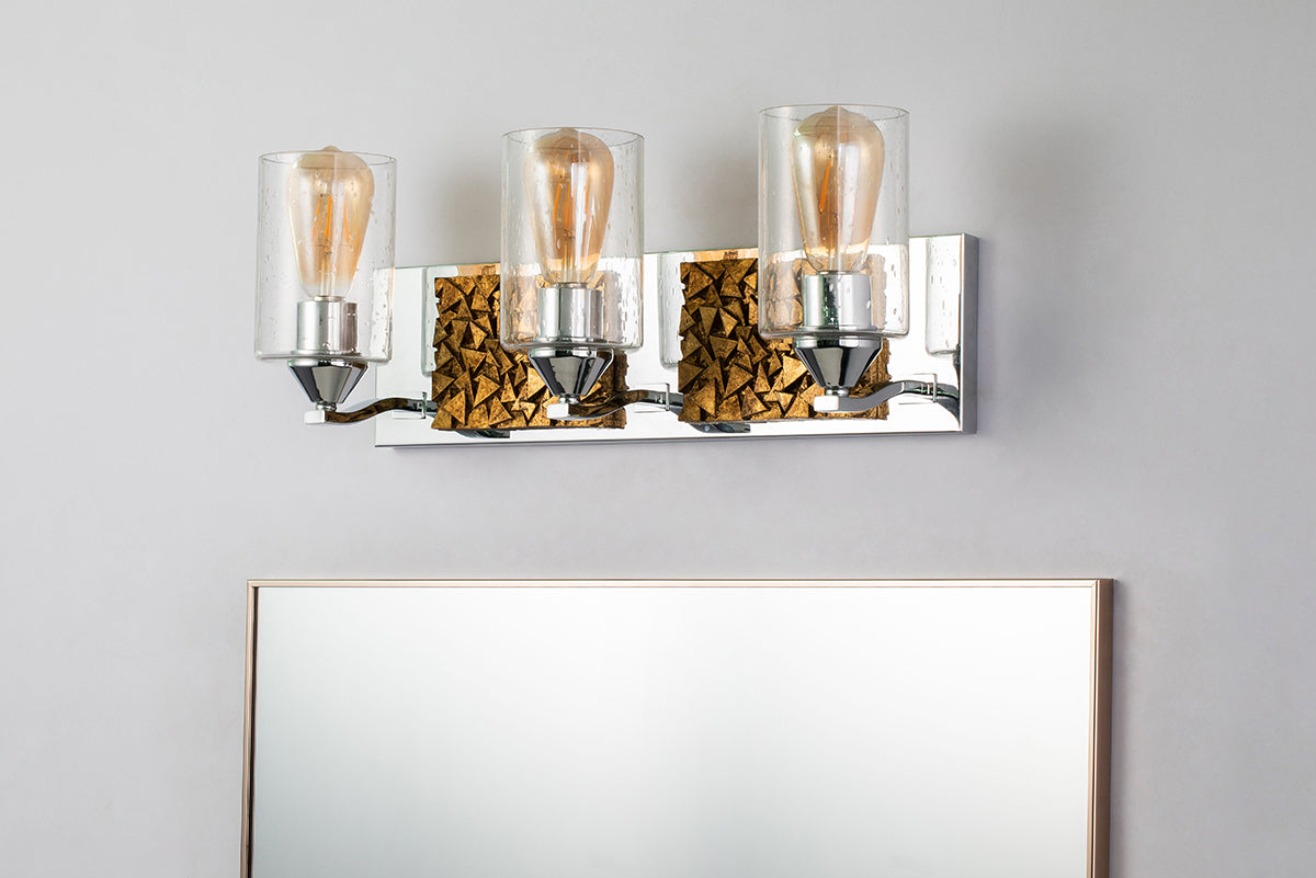 Gilded Nola Bocage 3 Light koupelnové svítidlo chrom zlatá