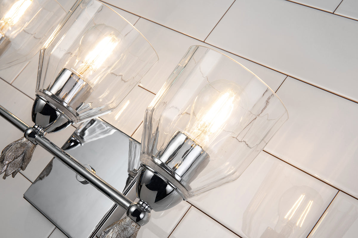 Gilded Nola Felice 3 Light koupelnové svítídlo sklo