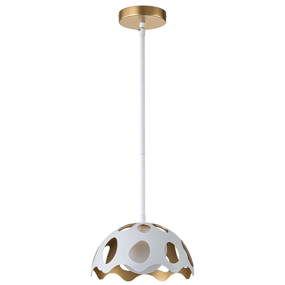 Gilded Nola Pebbles závěsné svítidlo bílá zlato 25 cm