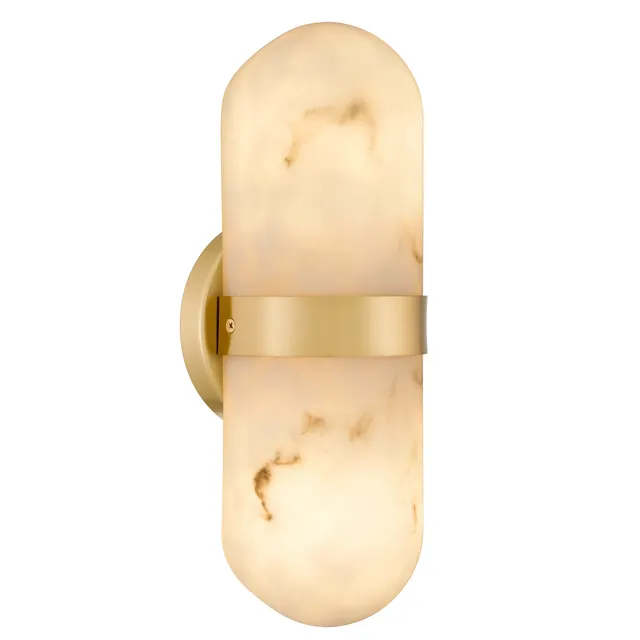 Quoizel Bree nástěnná lampa matná černá alabastr