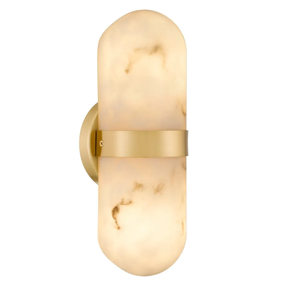Quoizel Bree nástěnná lampa matná černá alabastr