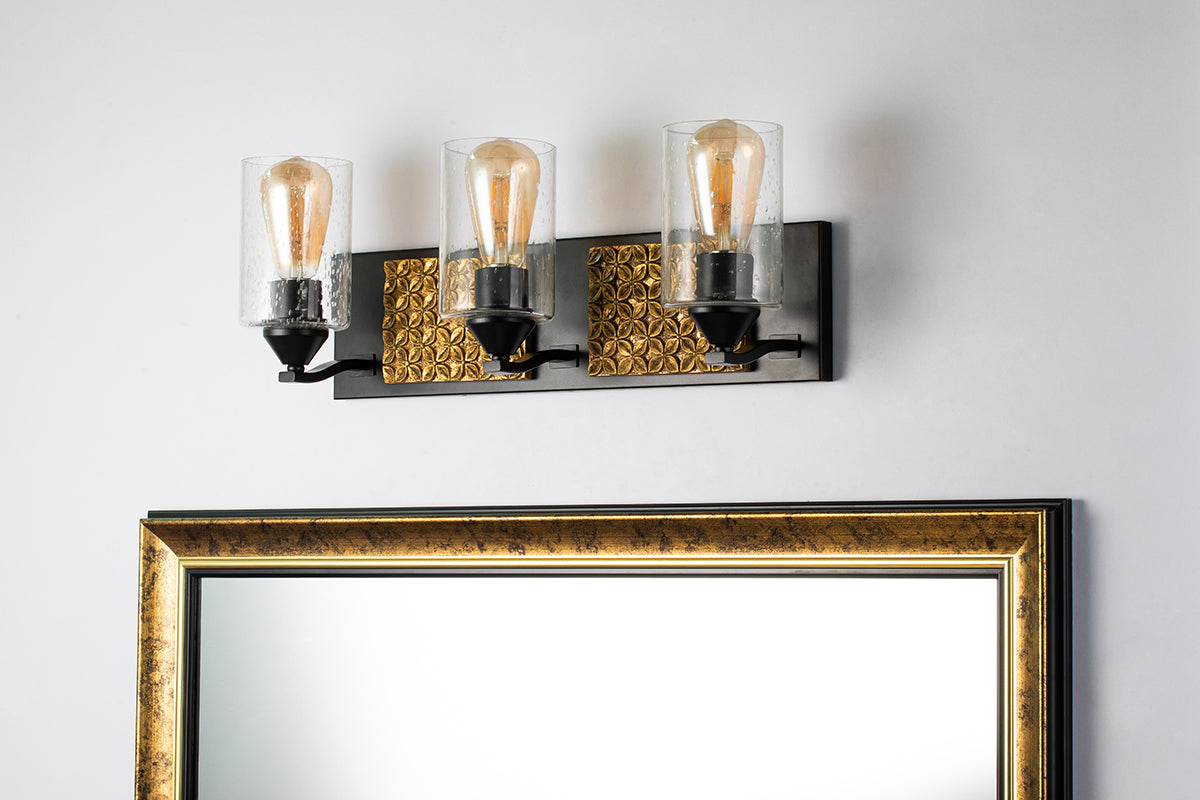 Gilded Nola Arcadia 3 Light koupelnové svítidlo čiré