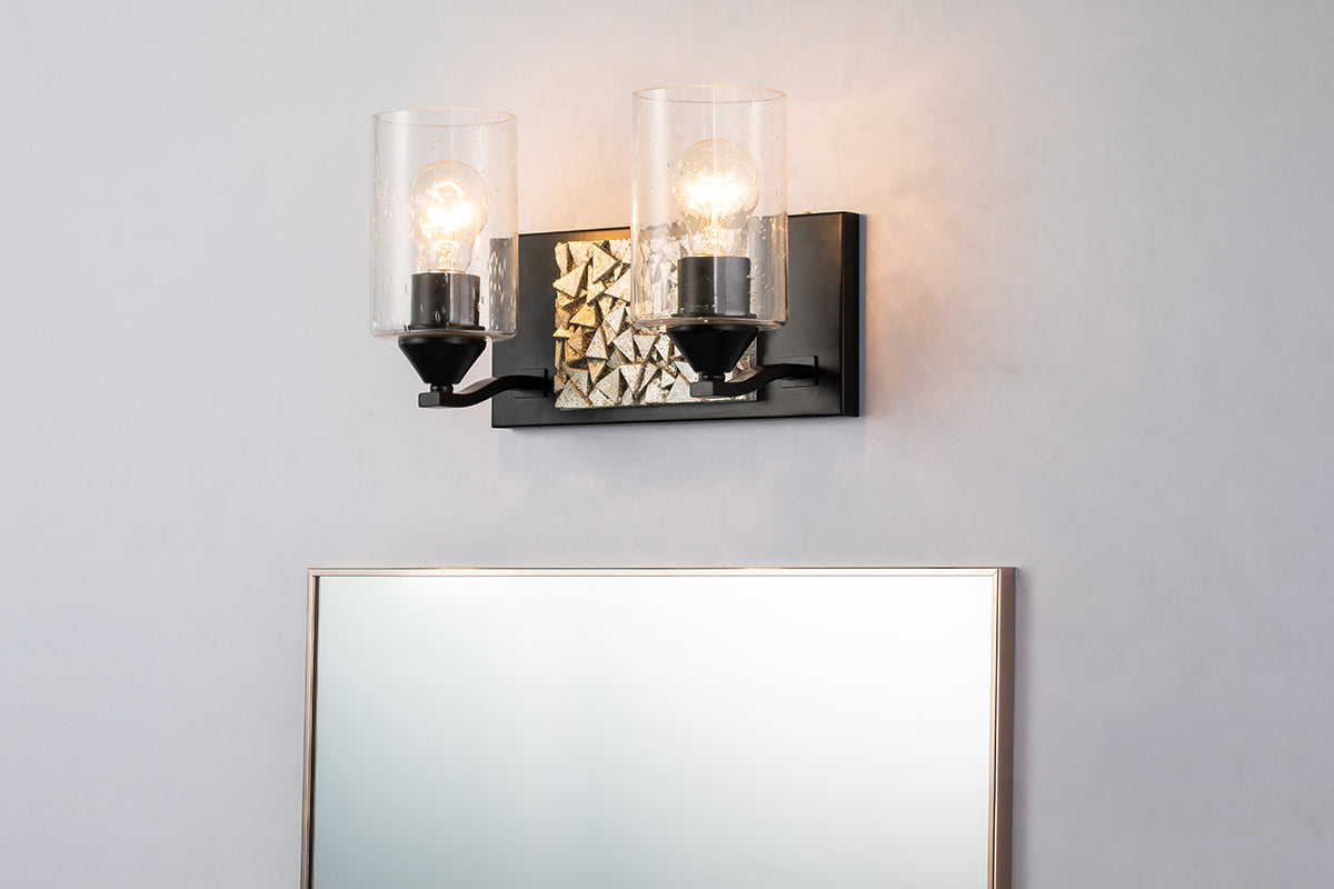 Gilded Nola Bocage 2 Light Bath Bar svítídlo černé 2světlo