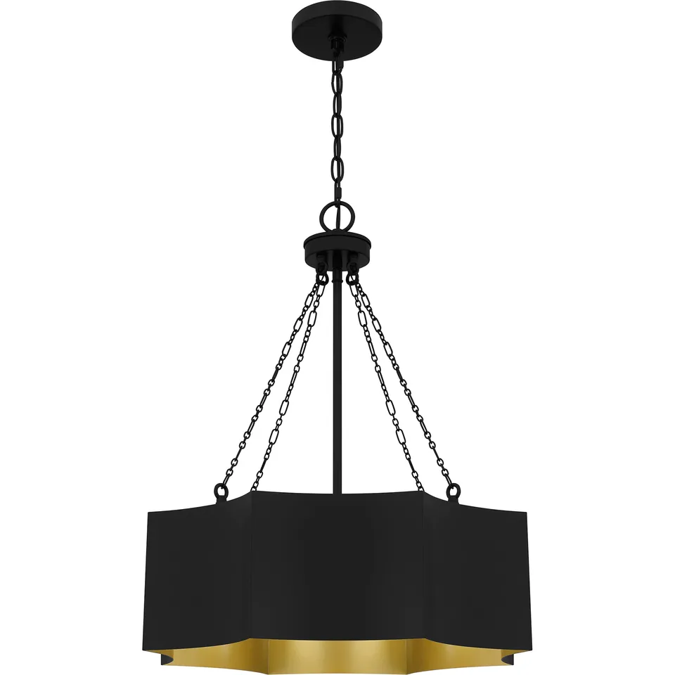 Quoizel Zyler Pendant závěsné svítidlo matte black kovové