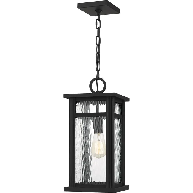 Quoizel Moira Hanging Light venkovní lucerna earth black sklo