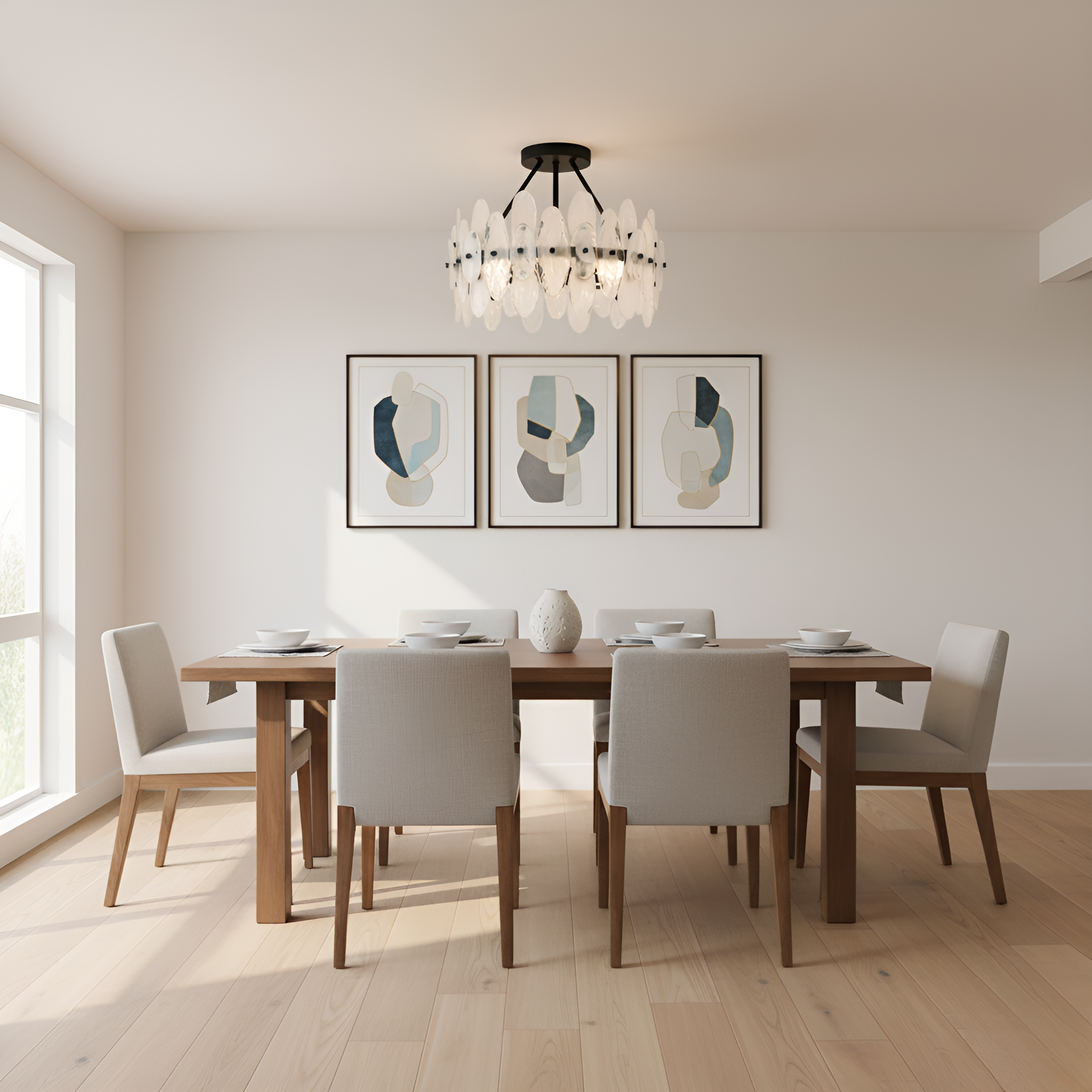 Quoizel Abigail Semi-Flush Mount stropní svítidlo zlaté skleněné