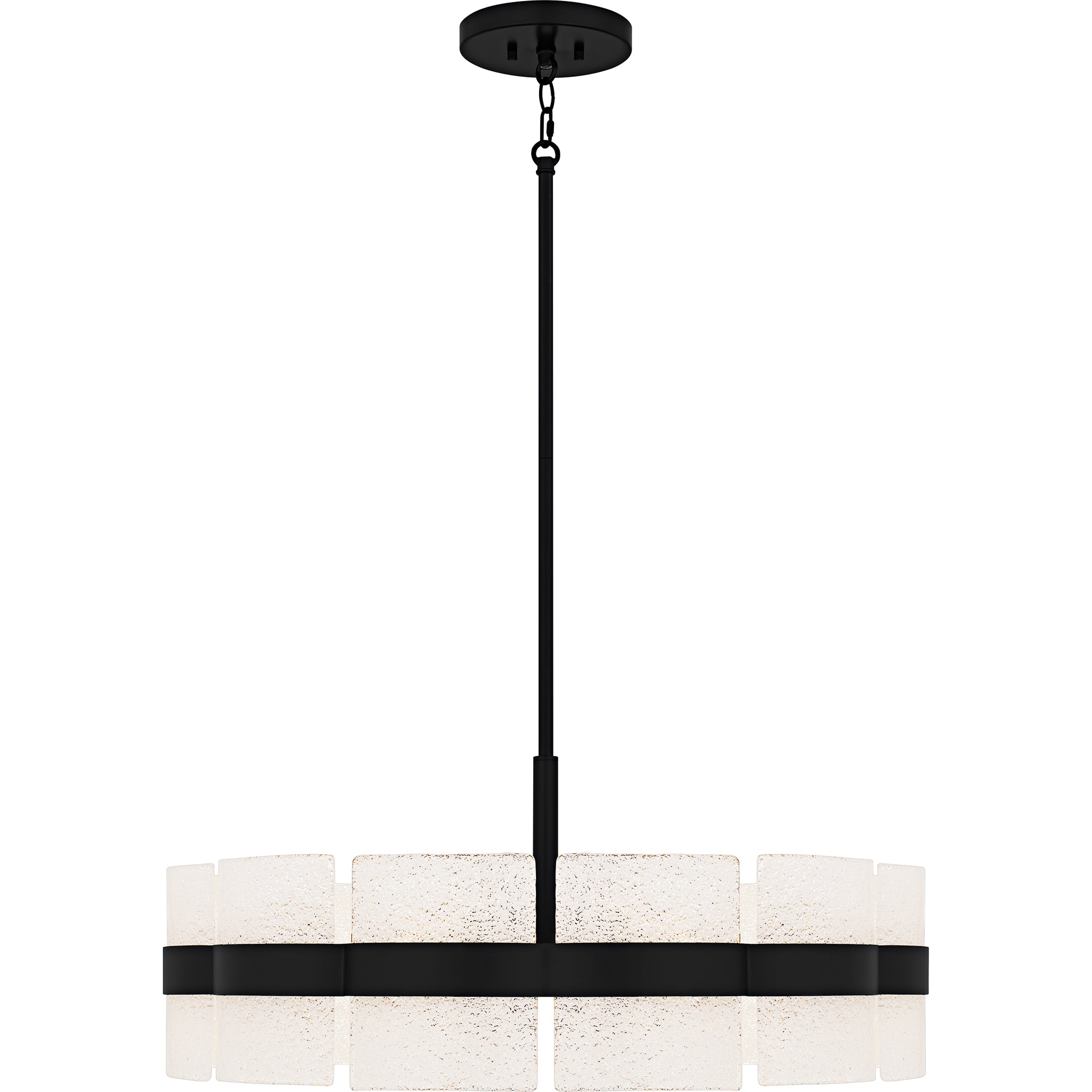 Quoizel Sweeney Pendant závěsné svítidlo Matte Black sklo