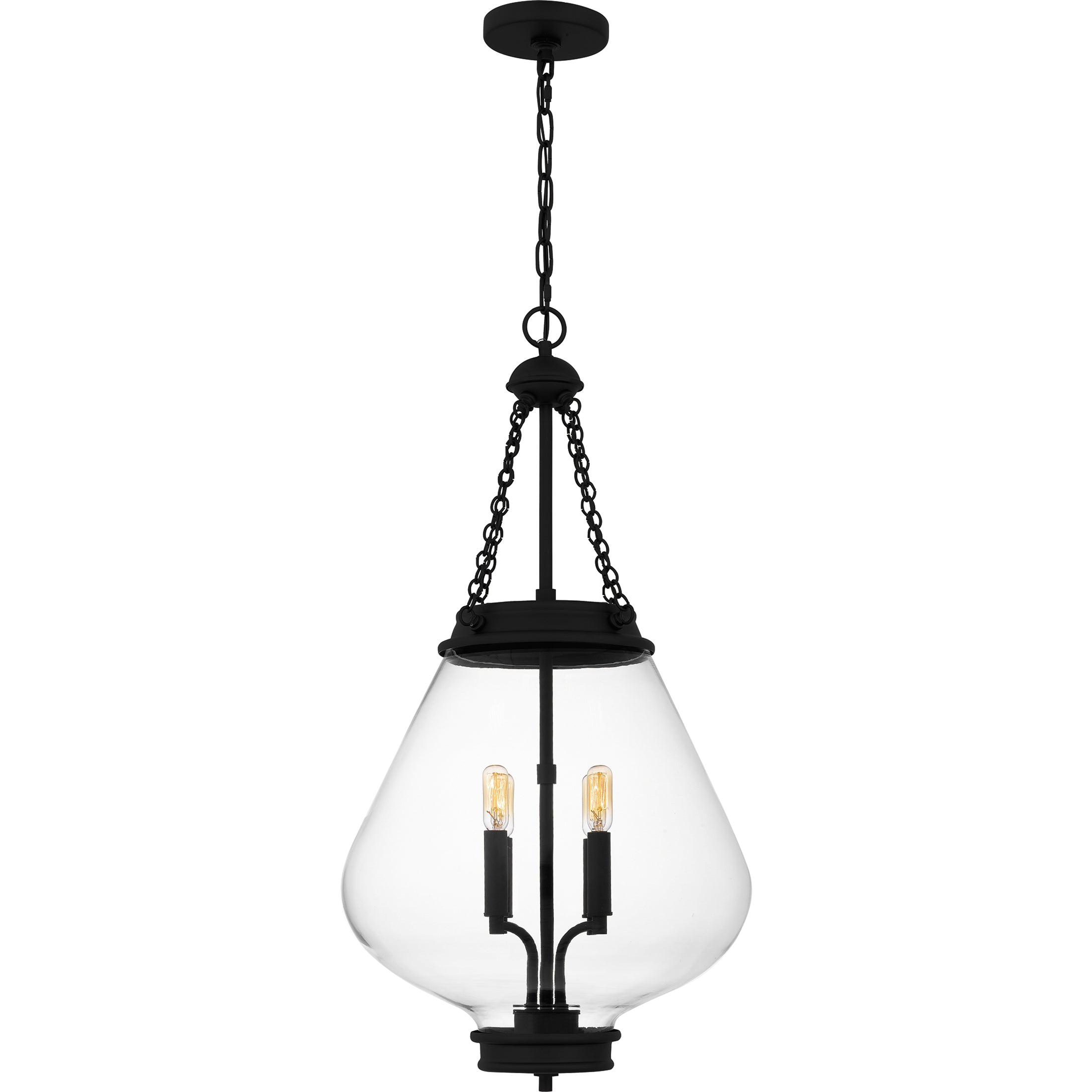 Quoizel Wallace Pendant závěsné svítidlo matte black sklo