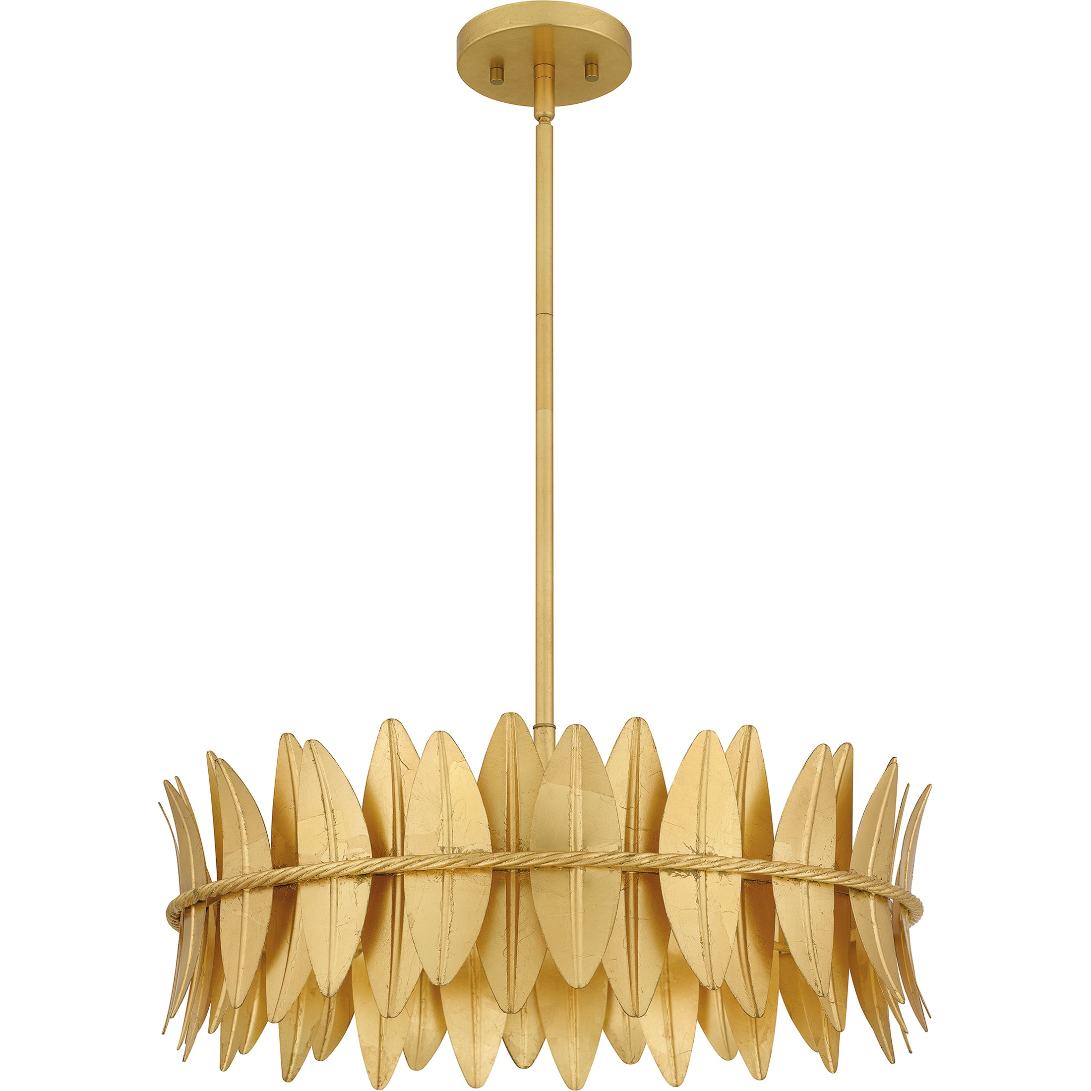 Quoizel Liza závěsná lampa Gold Leaf