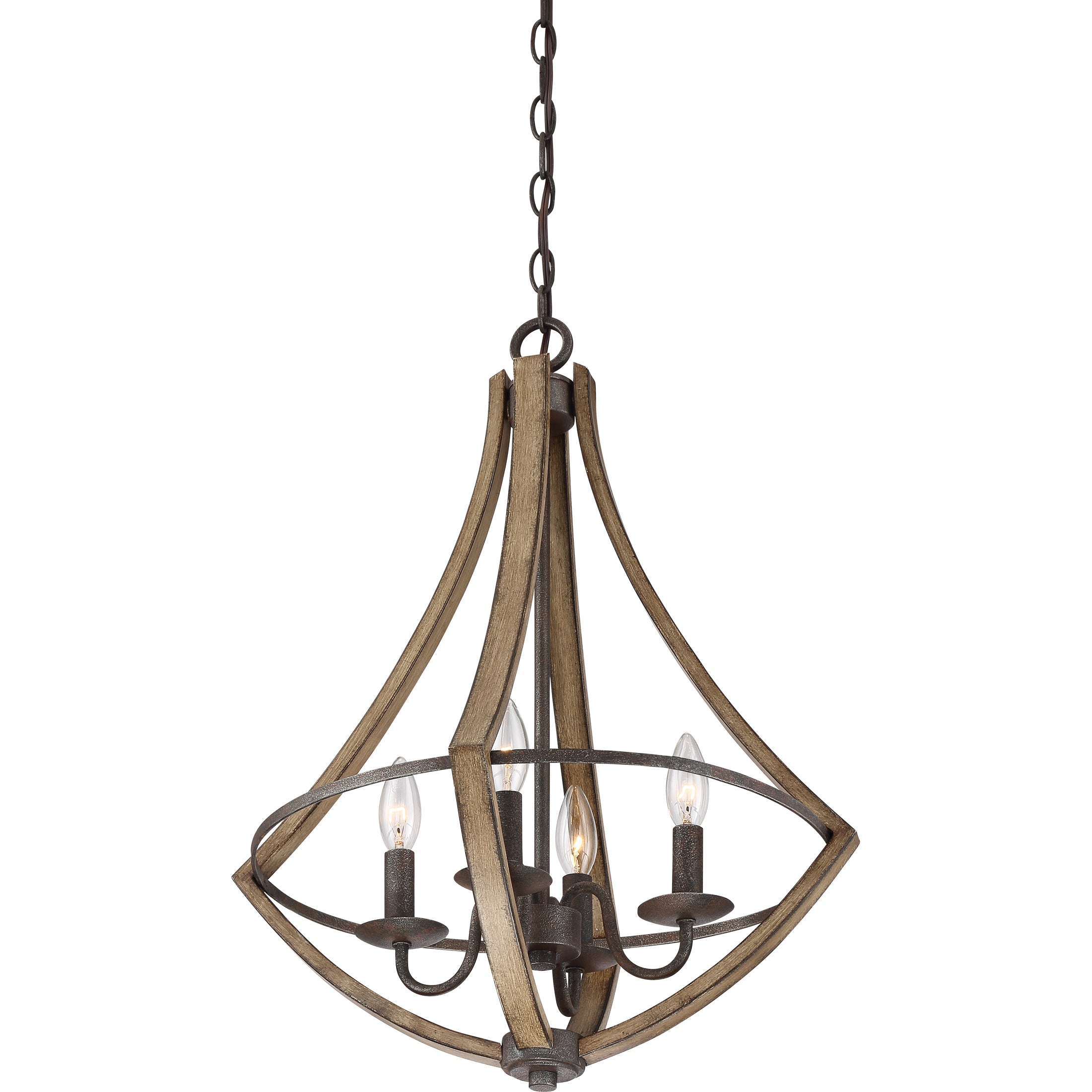 Quoizel Shire lustr rustic black 5 světel