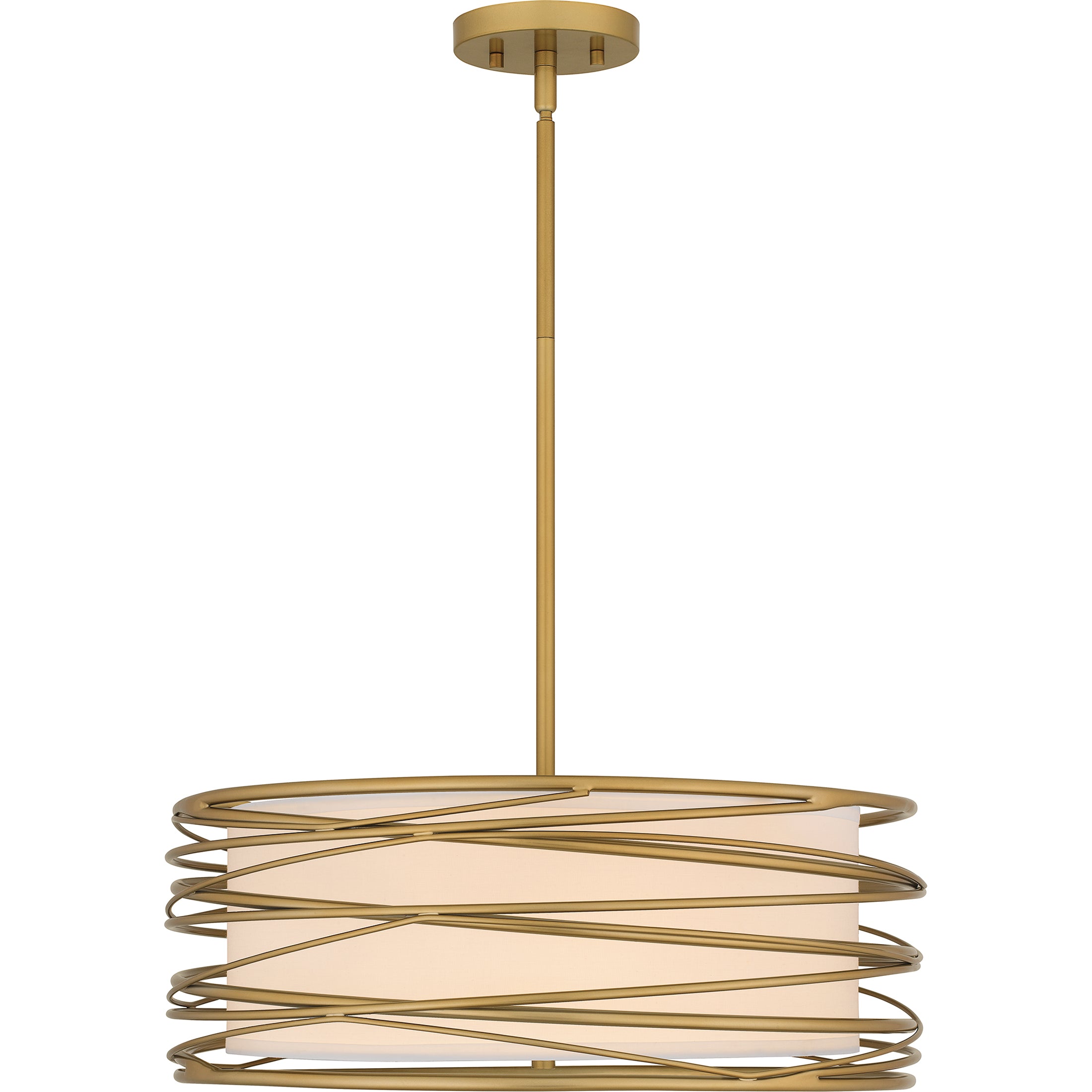 Quoizel Spiral Pendant závěsné svítídlo světlá zlatá