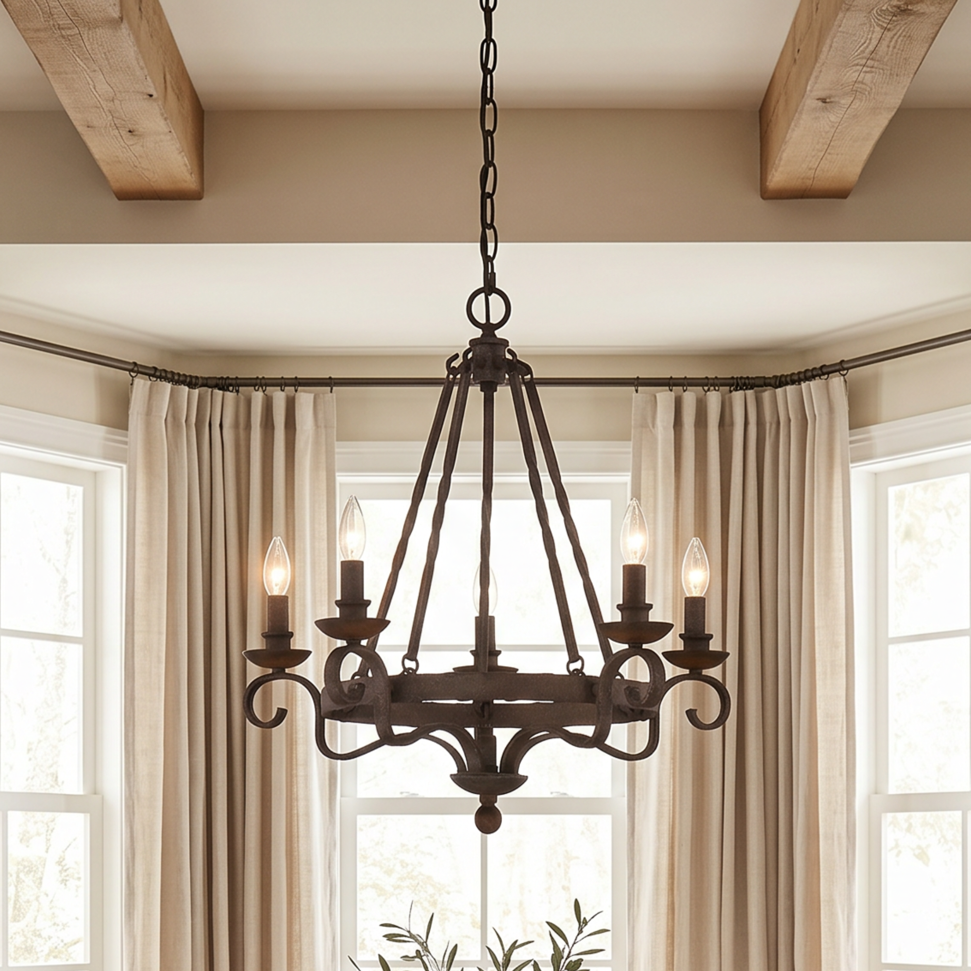 Quoizel Noble Chandelier lustr 3světlo černý
