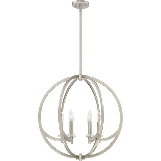 Quoizel Orion závěsné svítidlo Brushed Nickel sklo