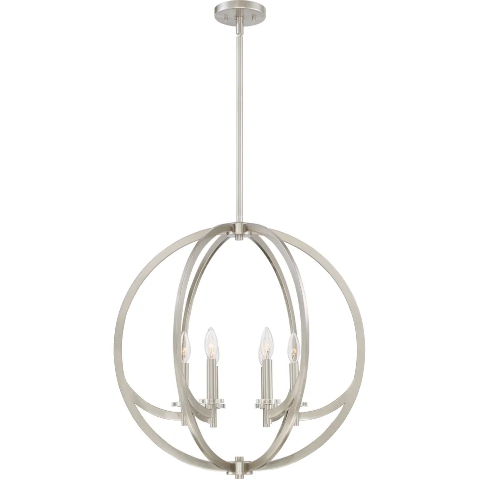 Quoizel Orion závěsné svítidlo Brushed Nickel sklo