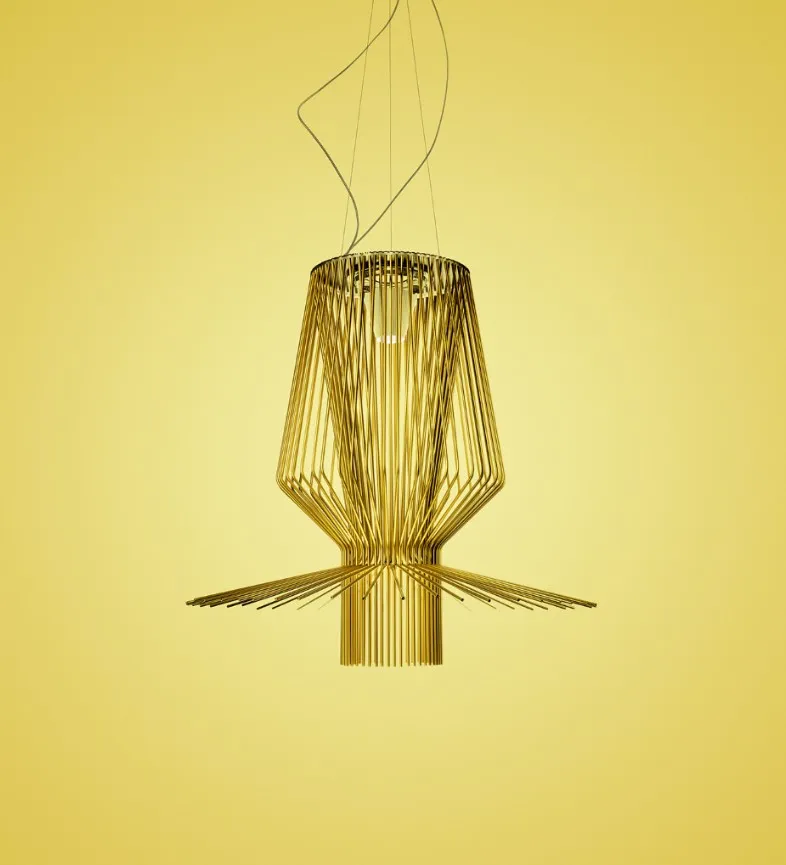 Foscarini Allegro Assai závěsné svítidlo zlaté