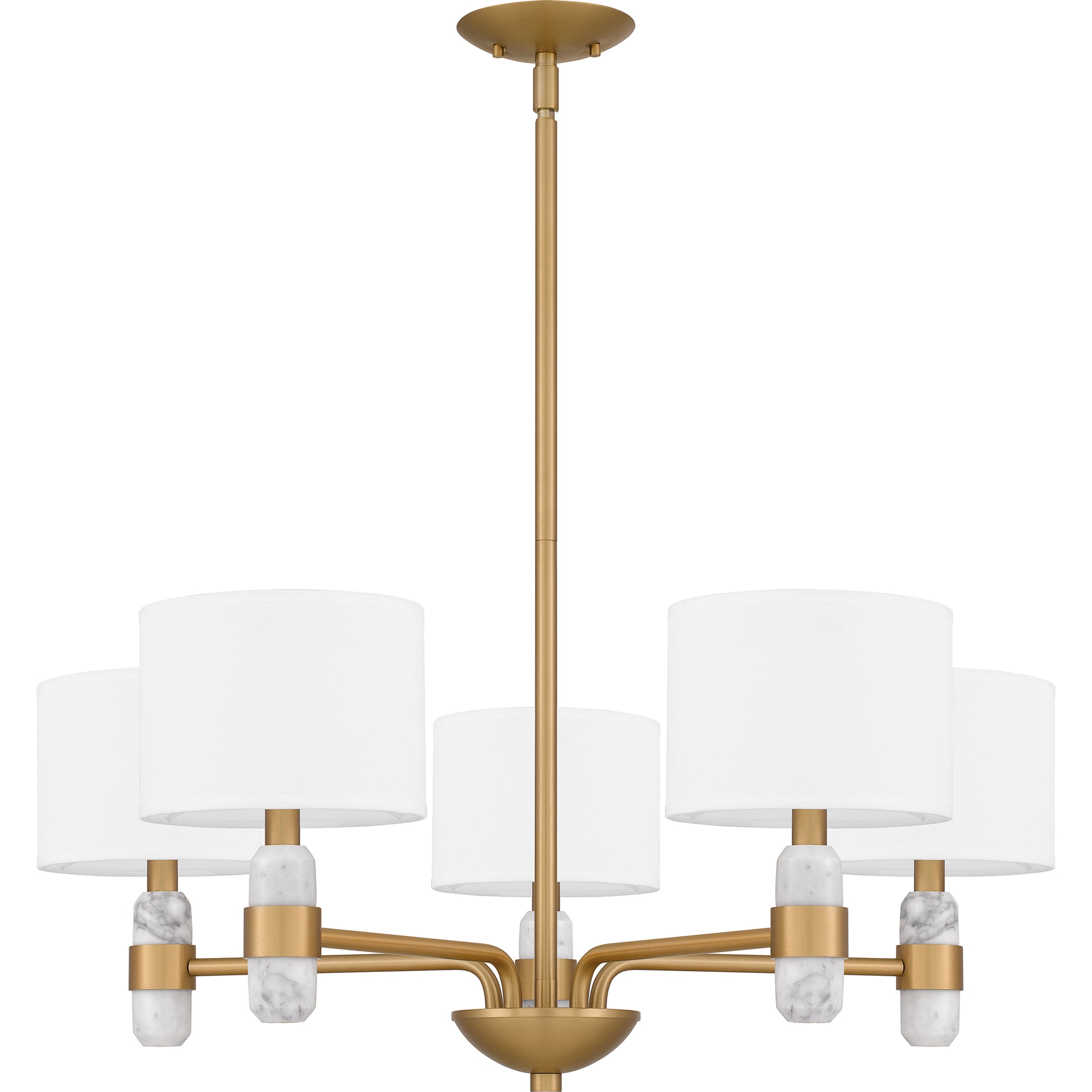 Quoizel Kimberly lustr Brushed Weathered Brass mramor