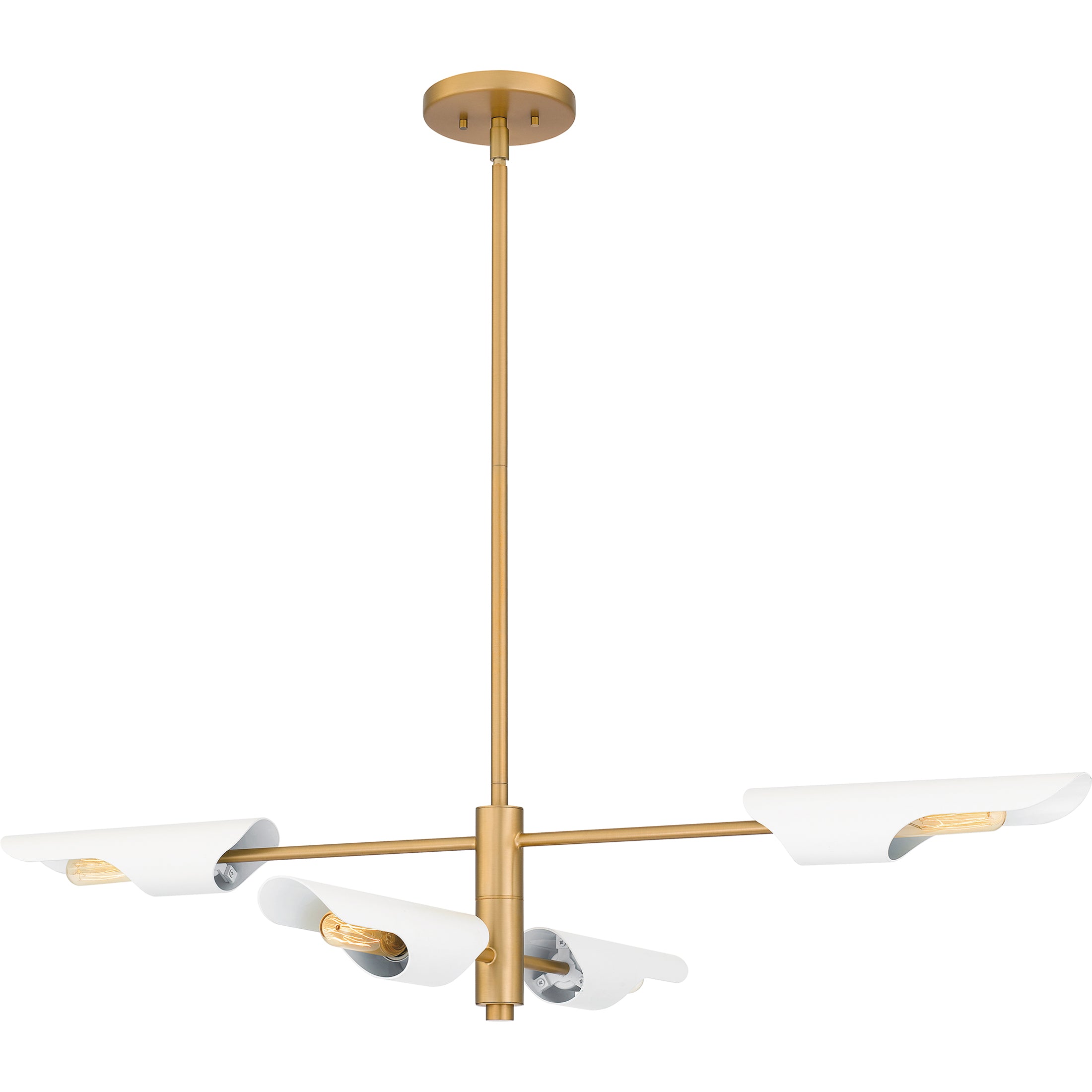 Quoizel Leoni lineární lustr Brushed Brass