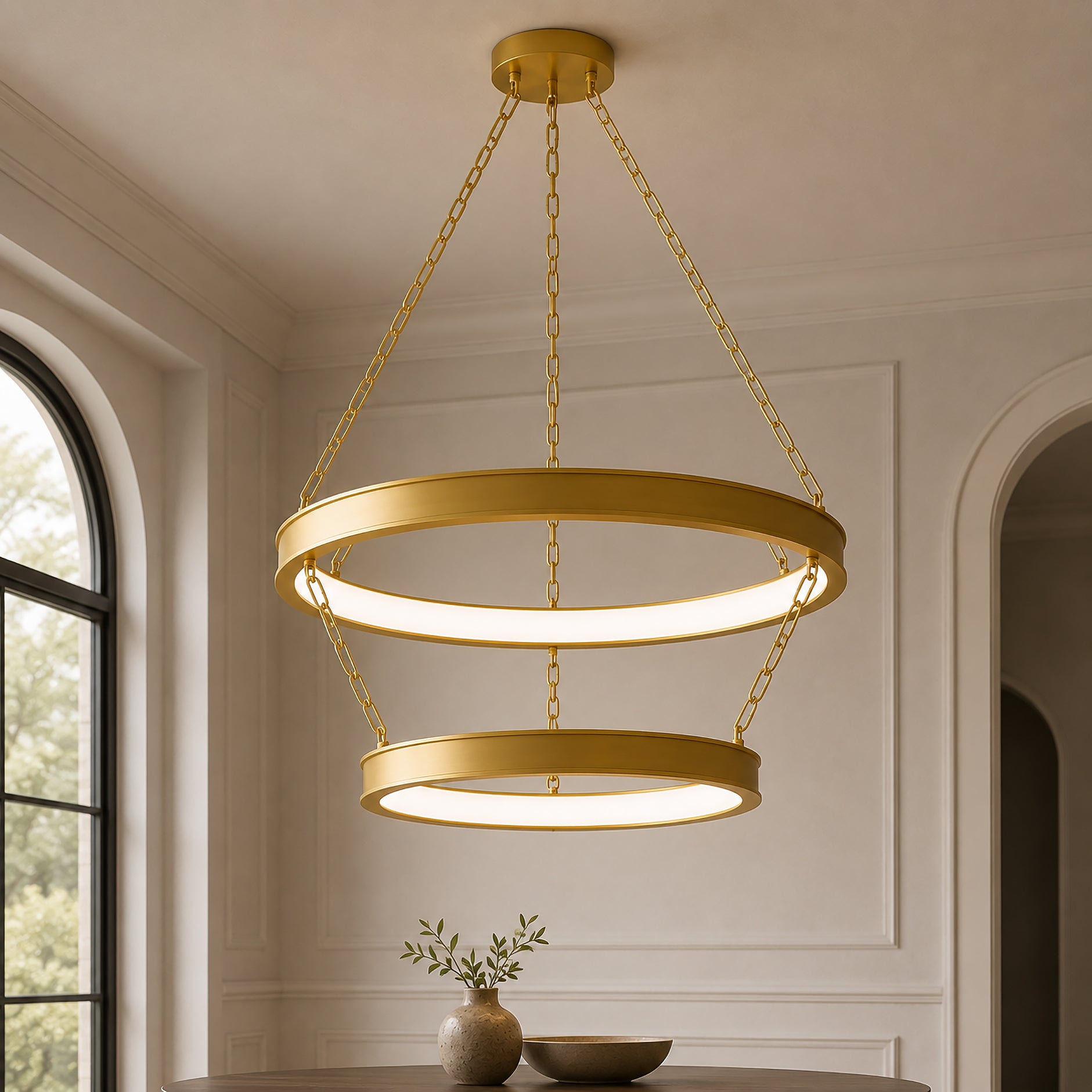 Quoizel Ozara závěsné svítidlo Antique Brass LED