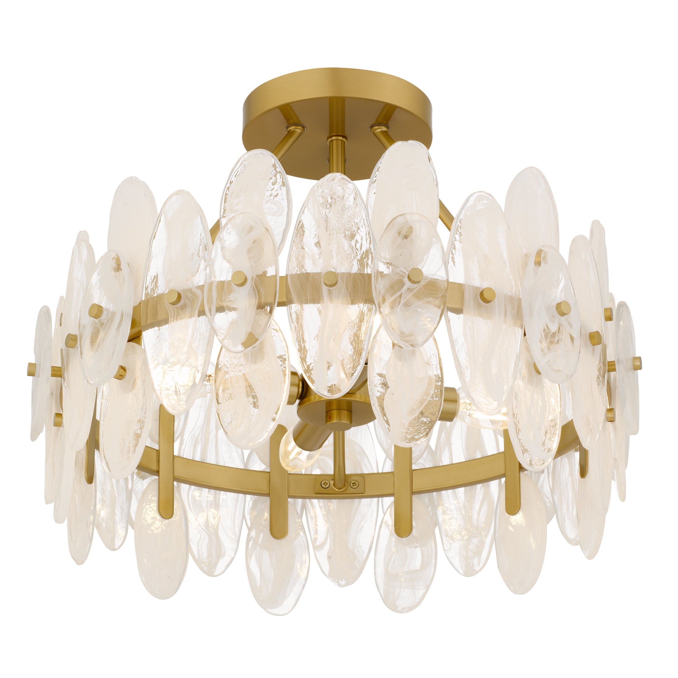 Quoizel Abigail Semi-Flush Mount stropní svítidlo zlaté skleněné
