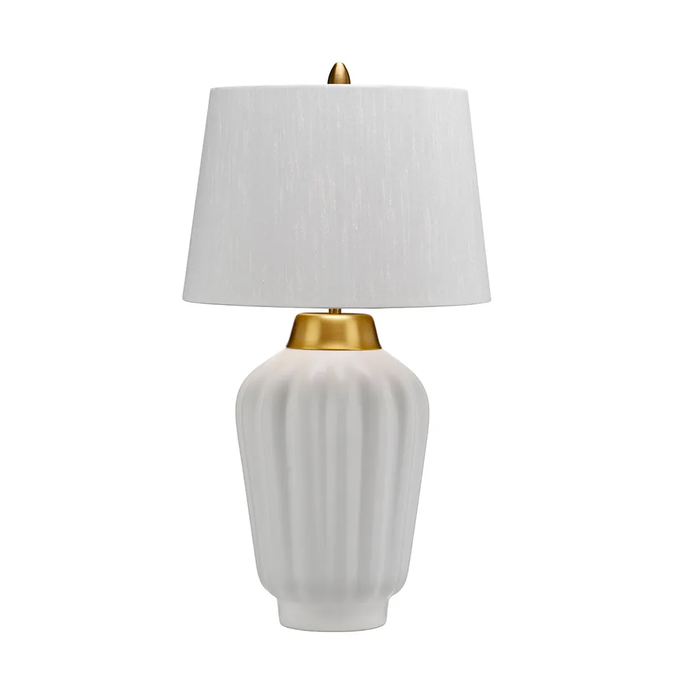 Gilded Nola Bexley stolní lampa bílá mosaz