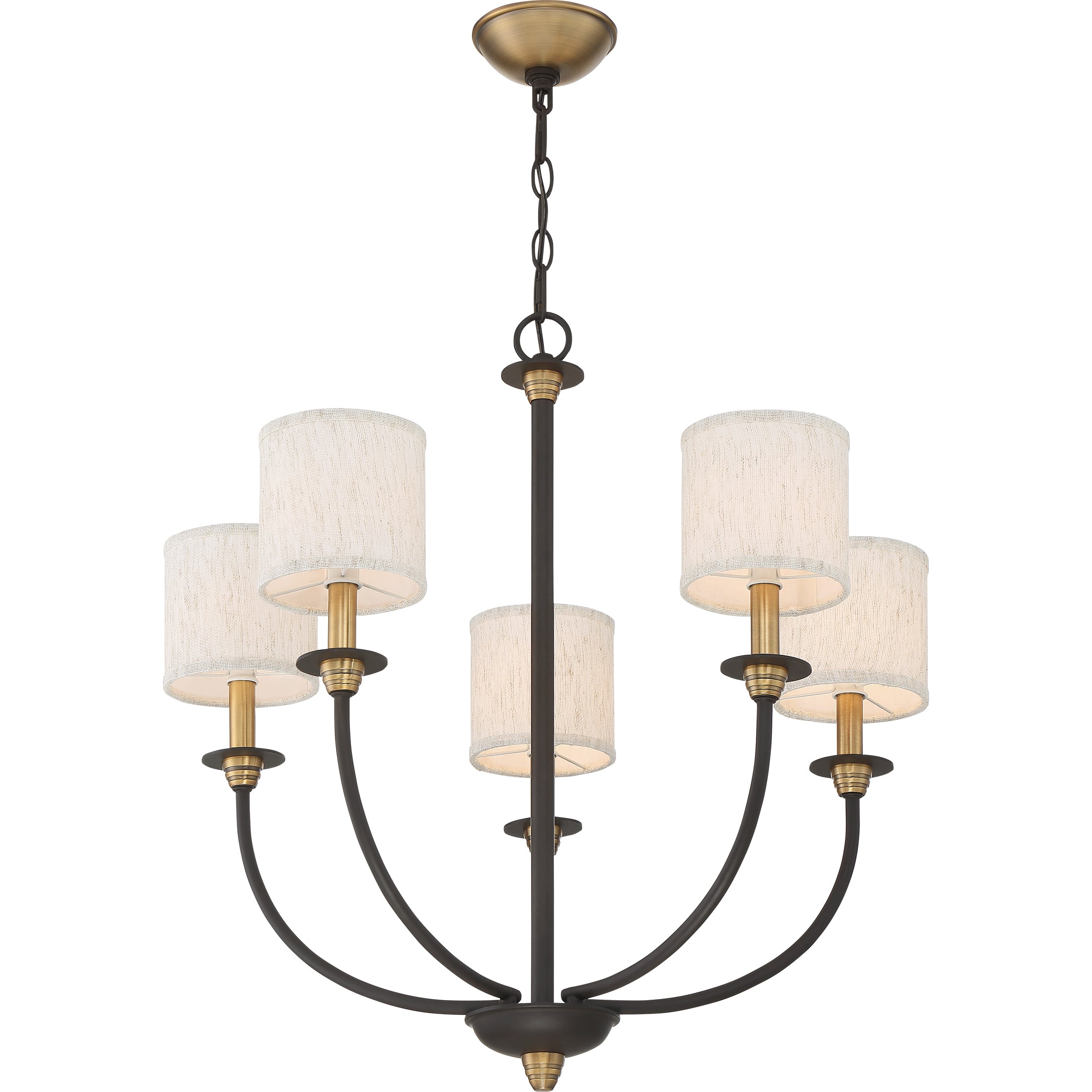 Quoizel Audley Chandelier lustr 5-Light Old Bronze textil