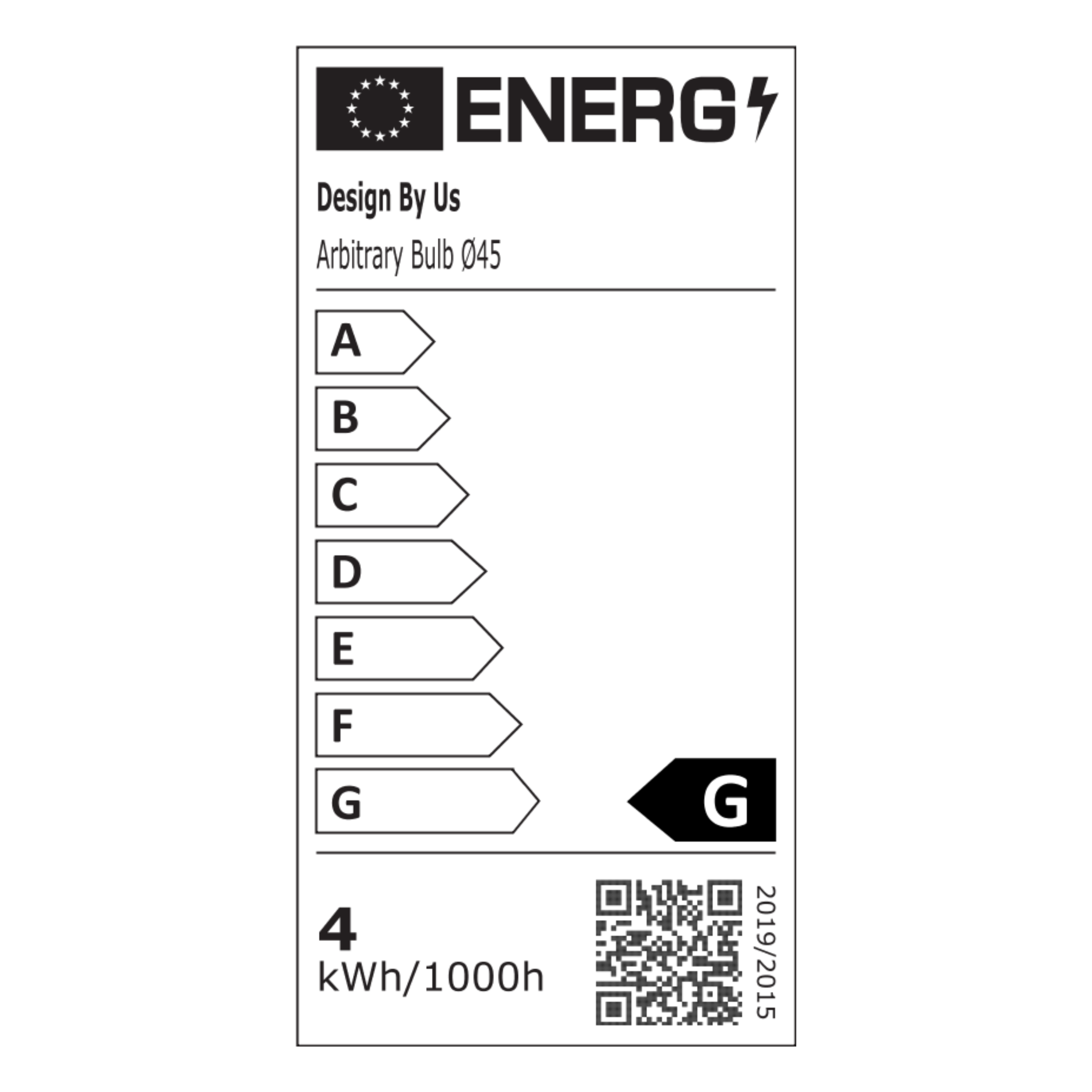 DESIGN BY US Arbitrary Bulb žárovka Ø45 3,5W