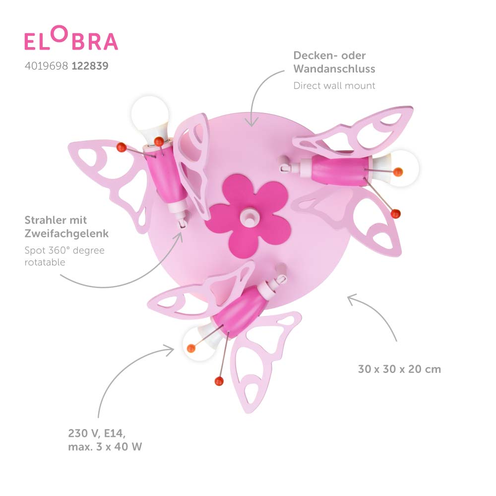 Elobra Rondell Falter stropní bodovka motýlci