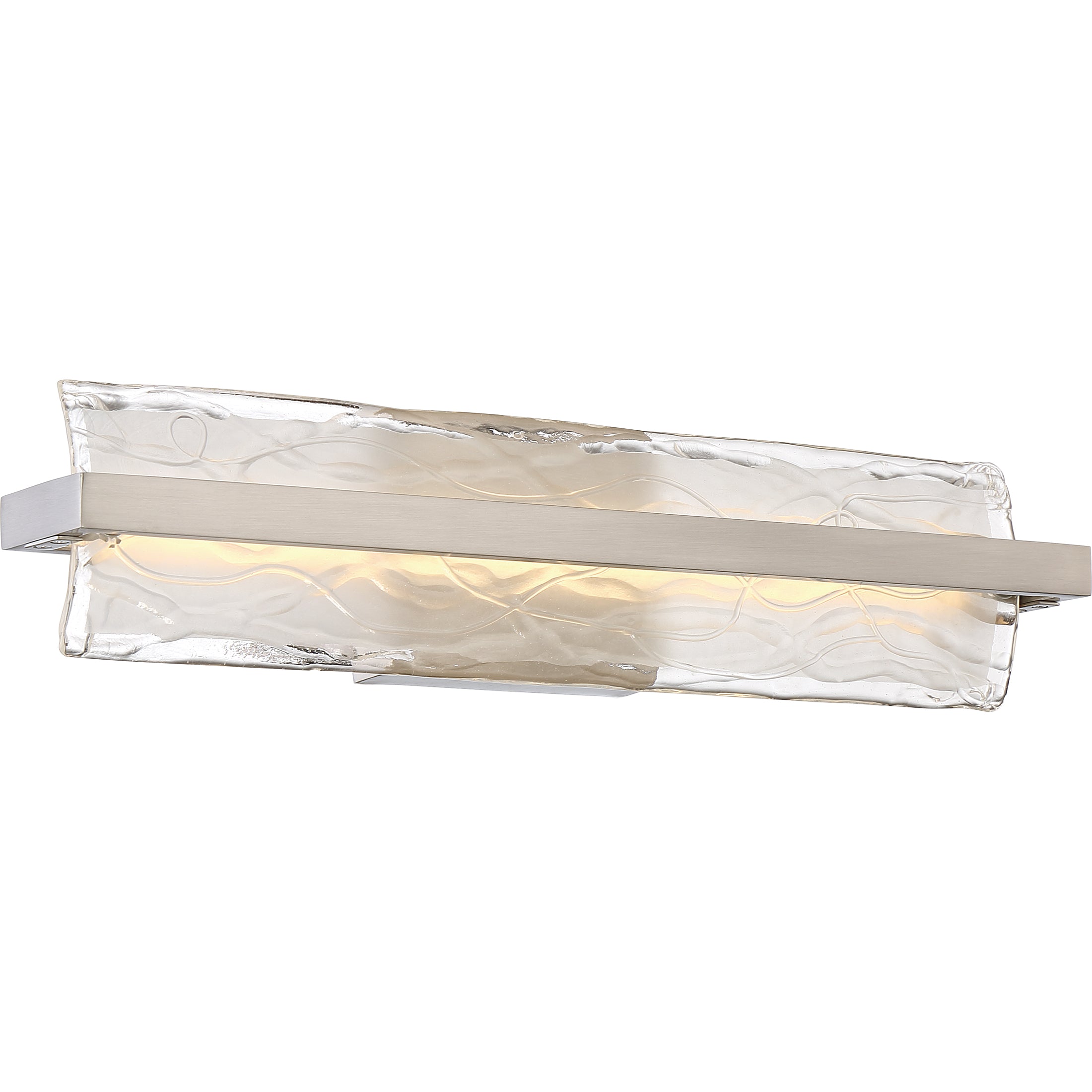 Quoizel Glacial koupelnové svítídlo nikl LED sklo
