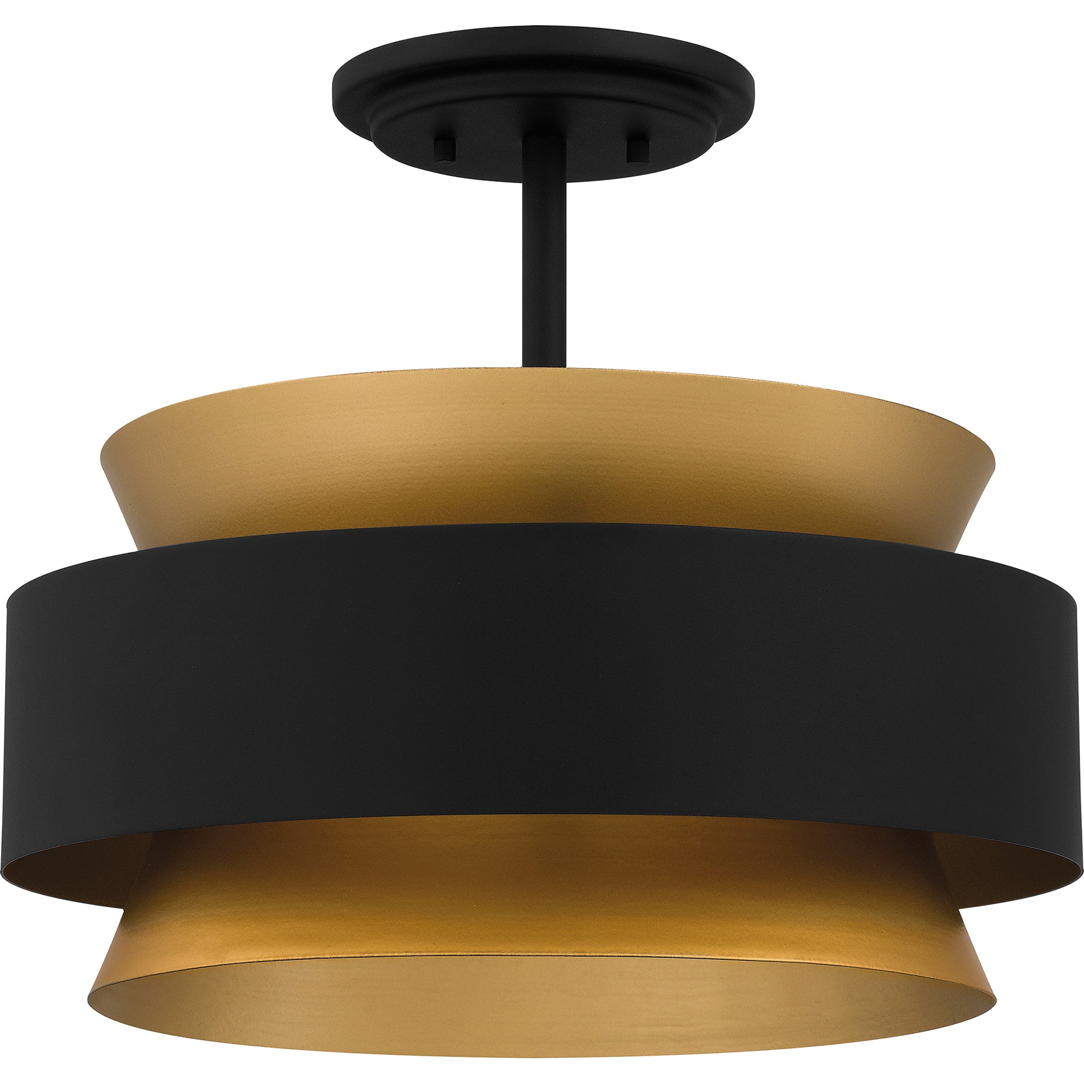 Quoizel Hagley Semi-Flush stropní svítídlo černé