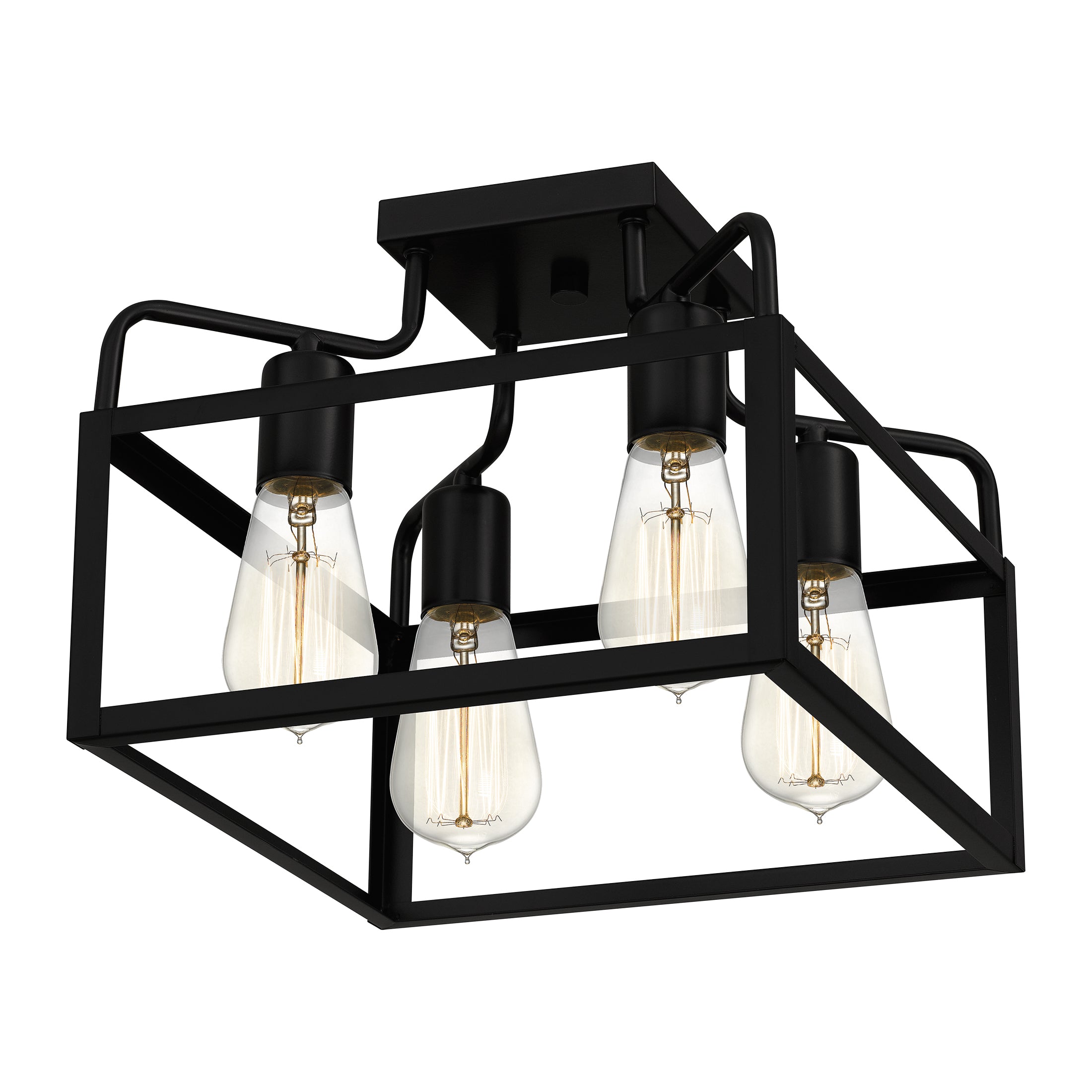 Quoizel Paulsen Semi-Flush stropní svítídlo černé
