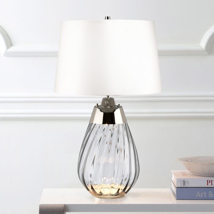 Gilded Nola Lena Small stolní lampa kouřové sklo