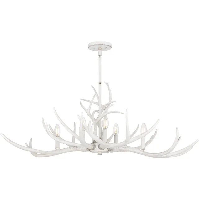 Quoizel Brosh ostrovní lustr antique white paroží