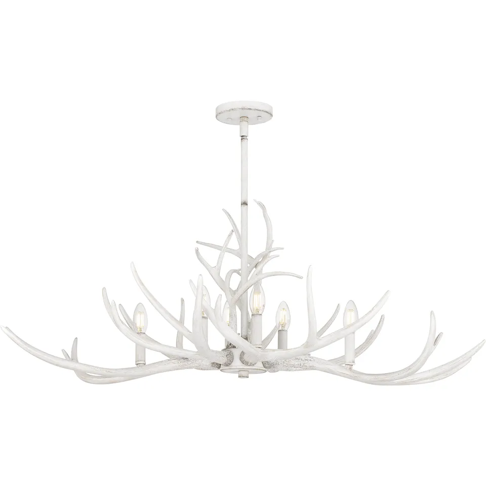 Quoizel Brosh ostrovní lustr antique white paroží