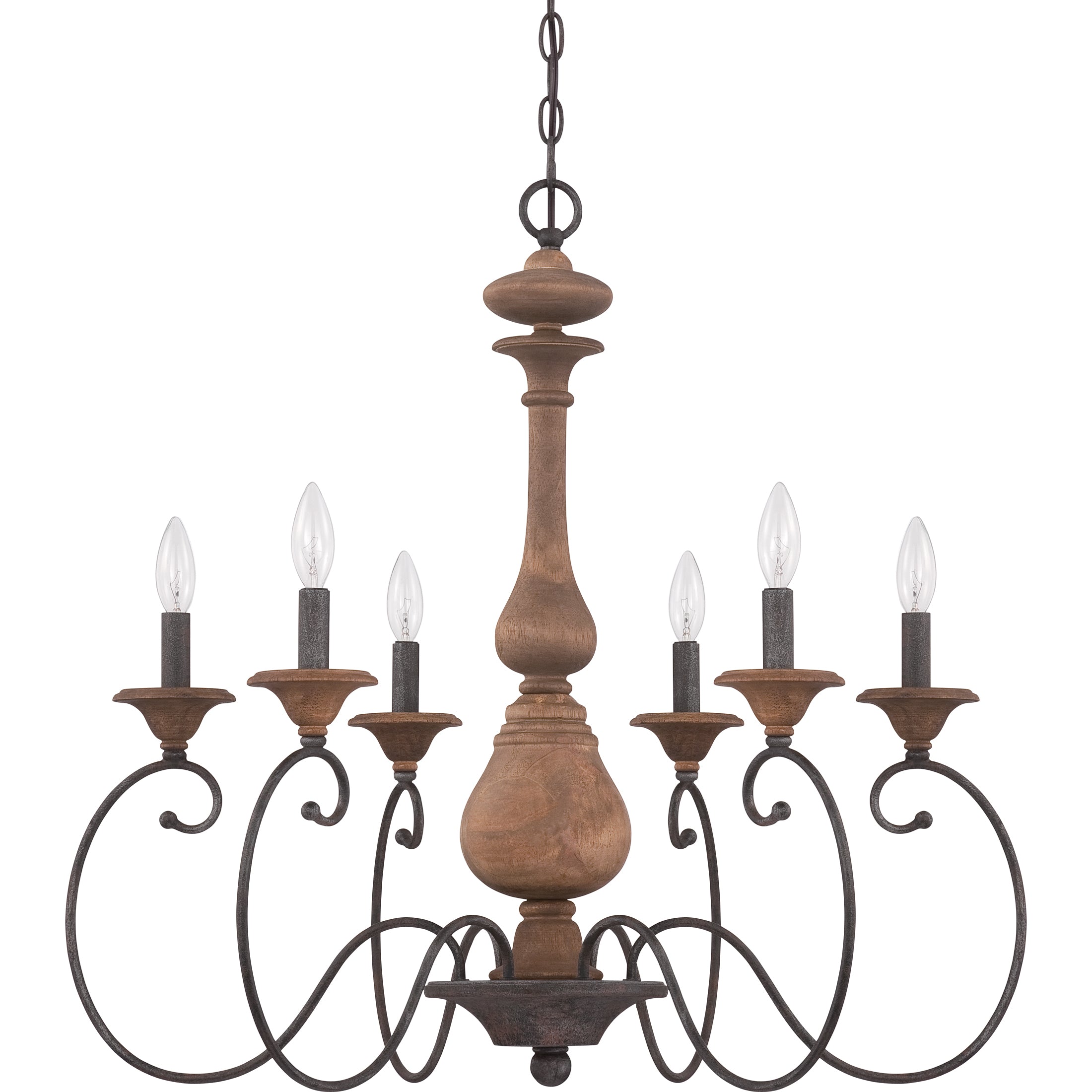 Quoizel Auburn Chandelier lustr rustic black