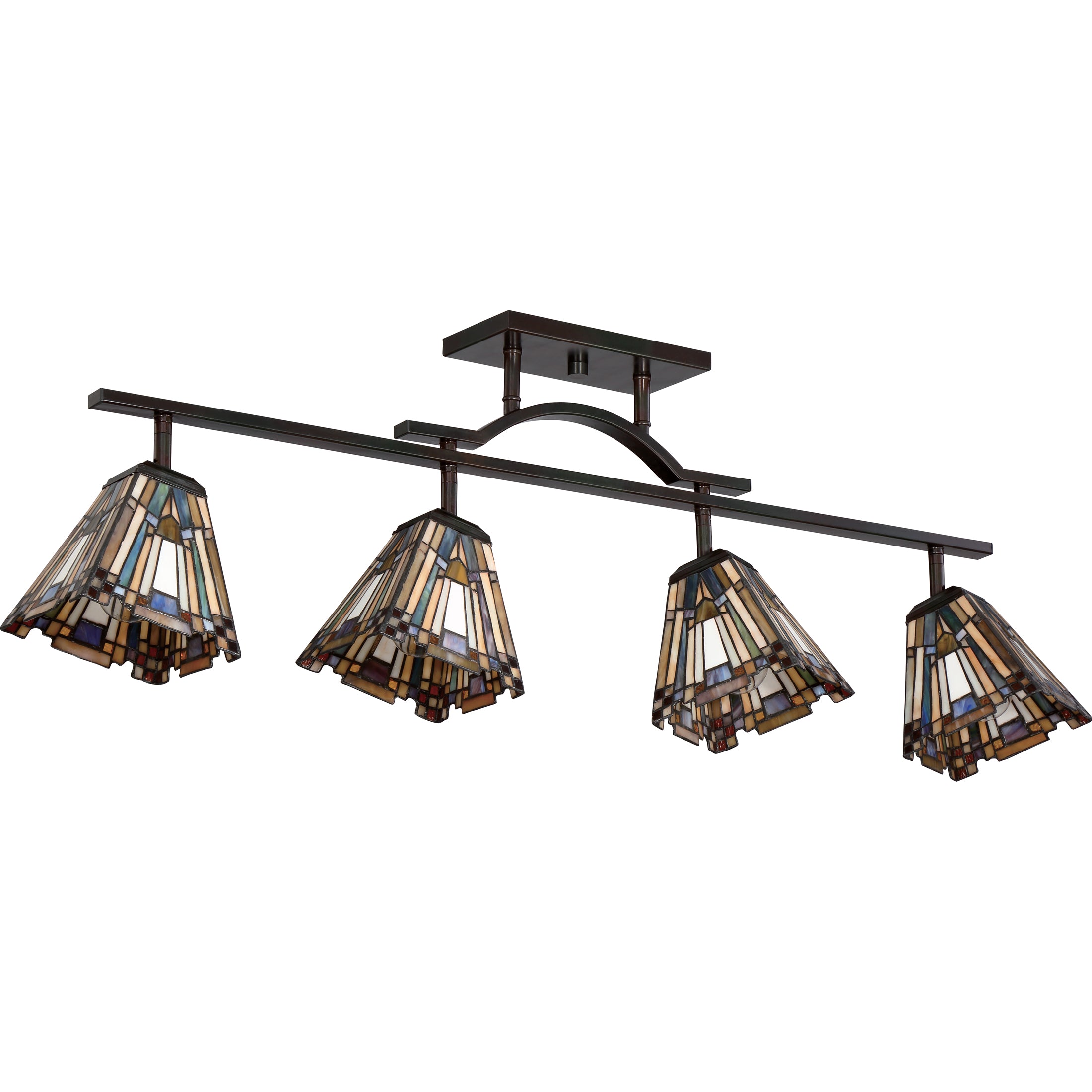 Quoizel Inglenook Track Light lištové svítidlo bronz vitráž
