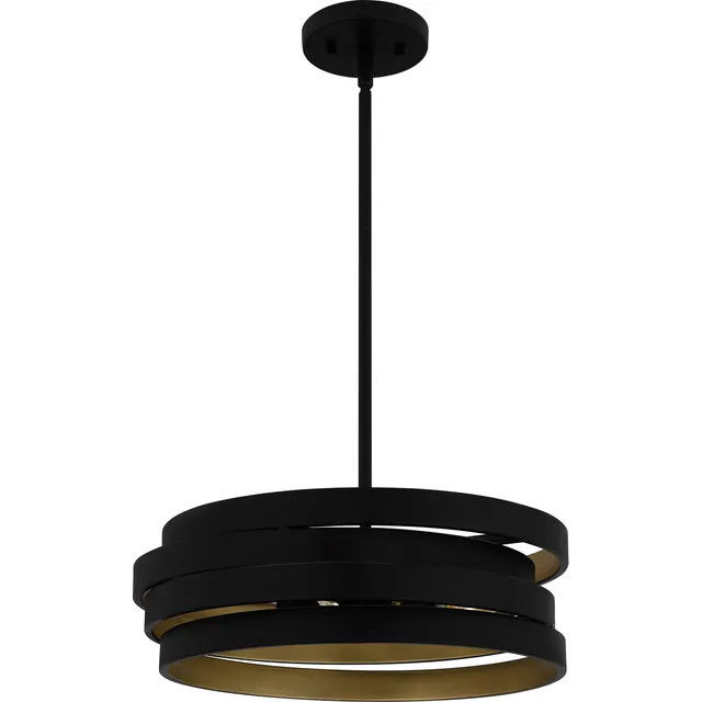 Quoizel Berner Pendant závěsné svítidlo matte black kovové